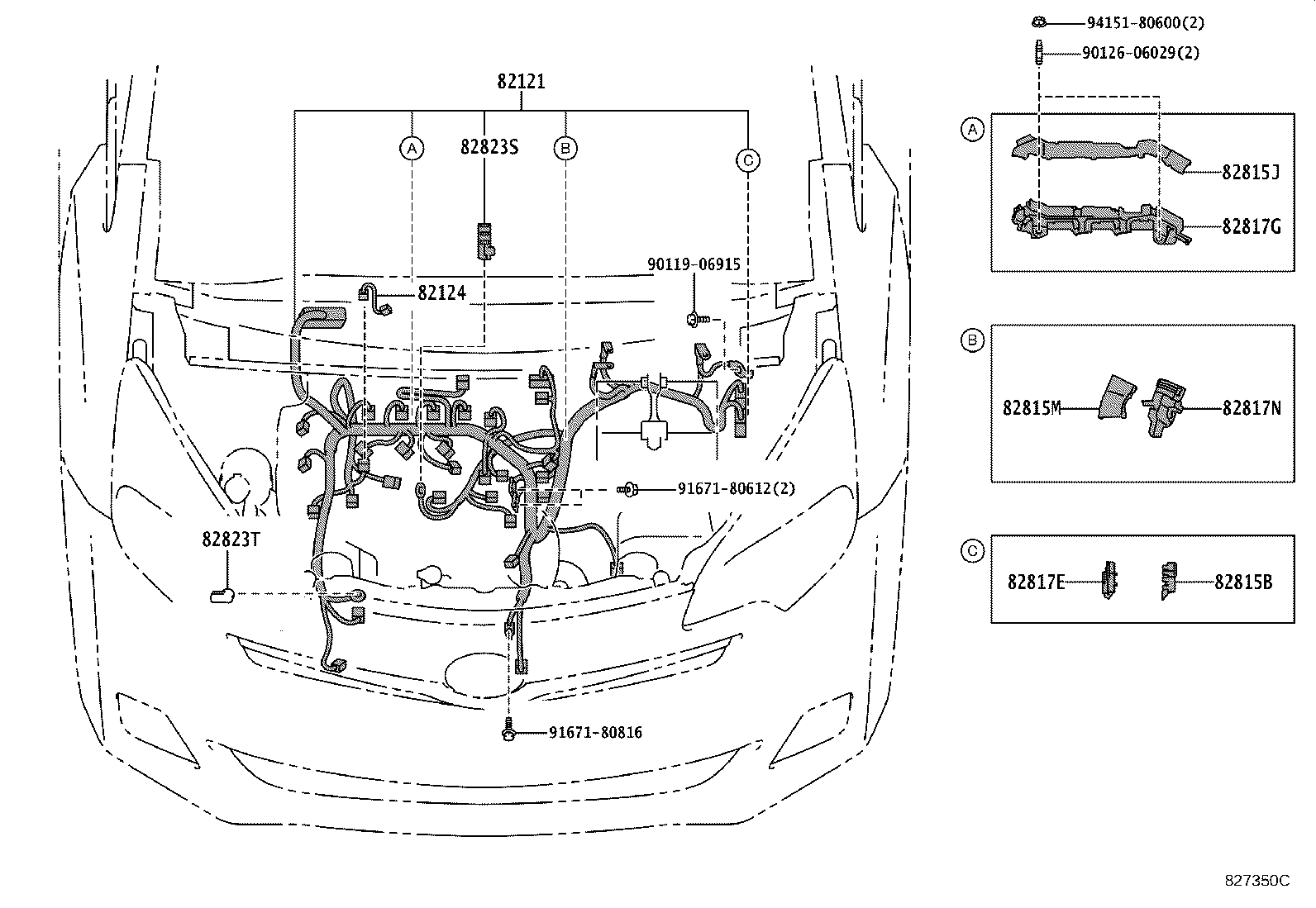82817-0D130 PROTECTOR, WIRING HARNESS, NO.12 product image