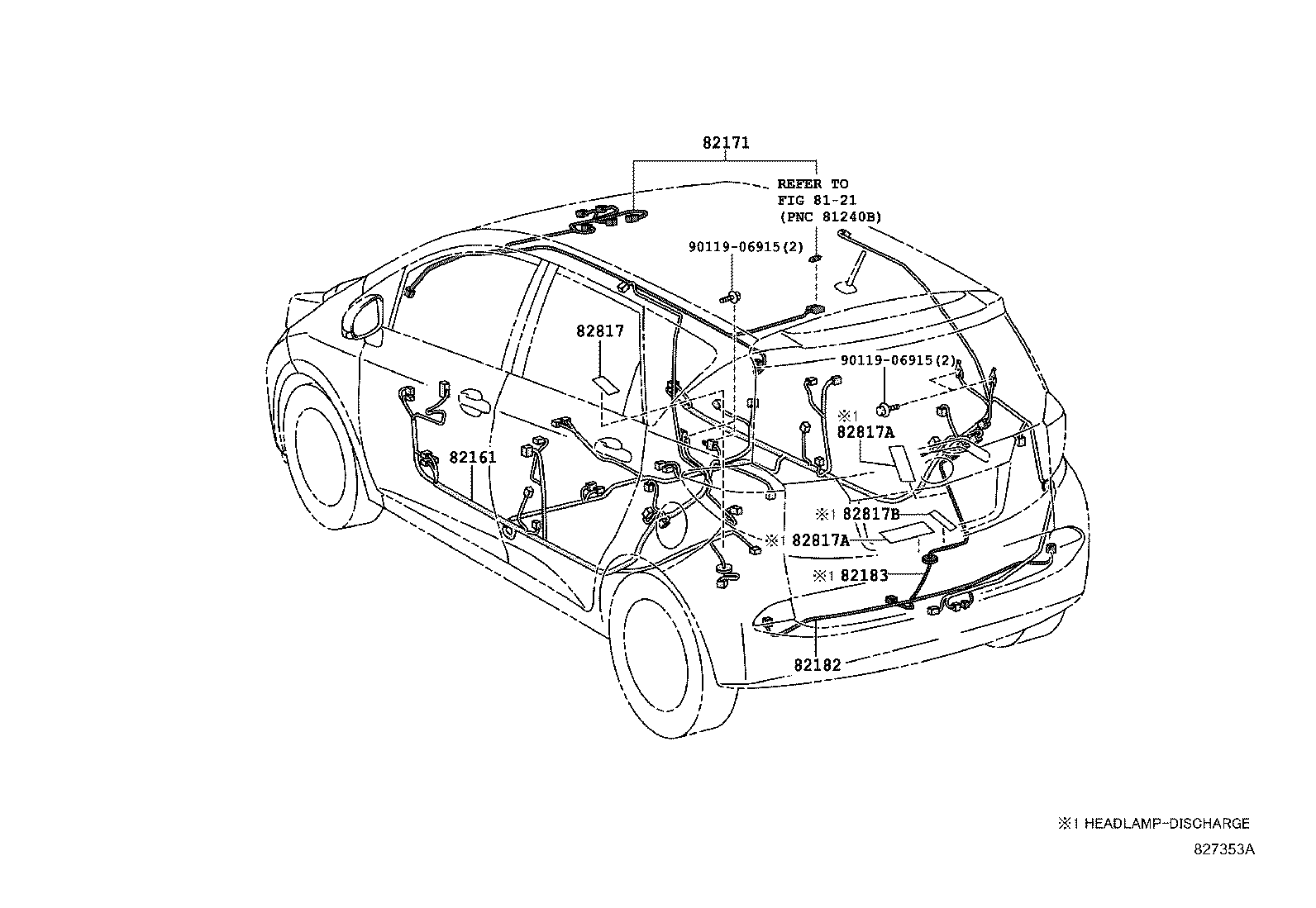 82817-12N00 PROTECTOR, WIRING HARNESS, NO.5 product image