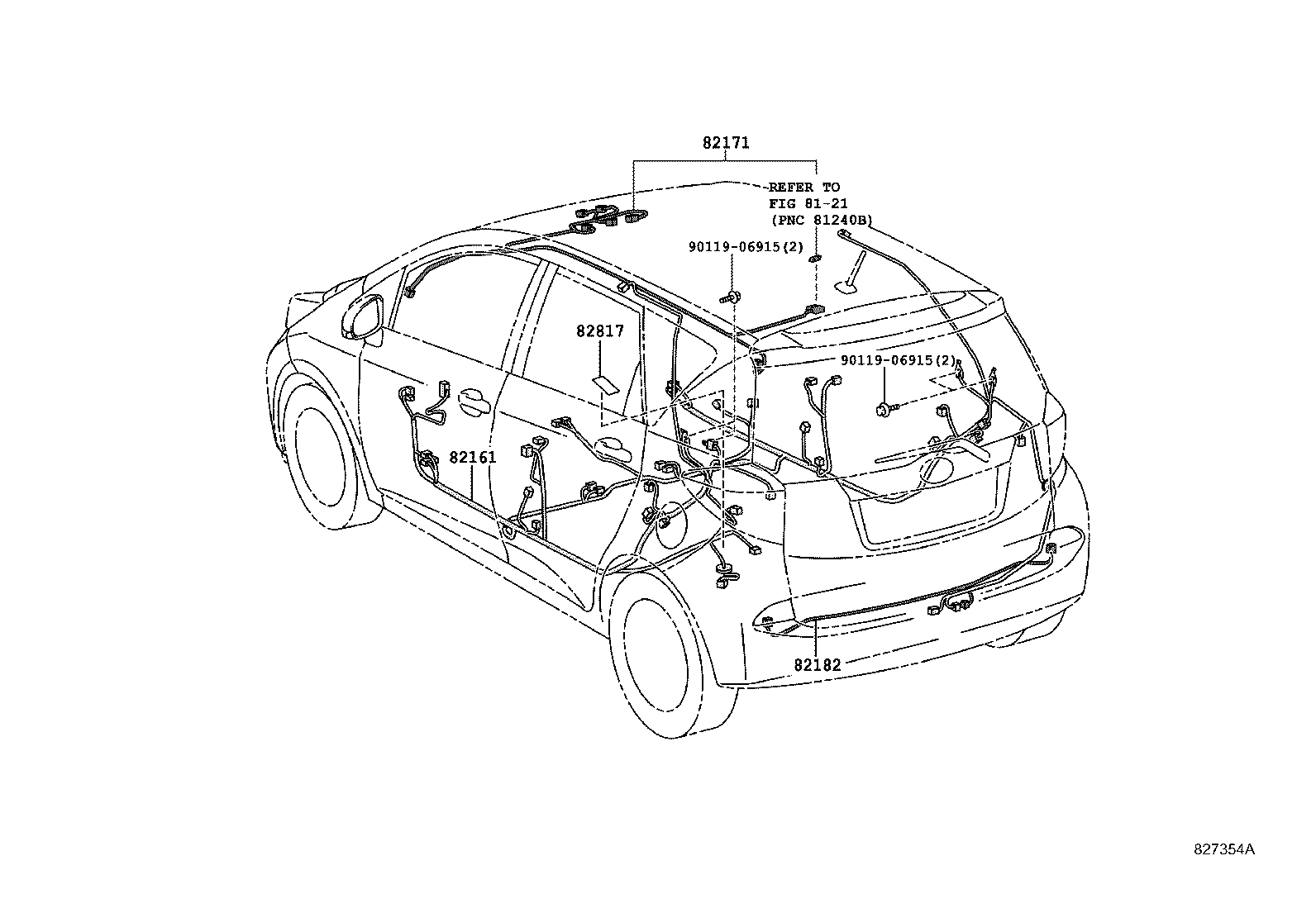 82817-0D130 PROTECTOR, WIRING HARNESS, NO.12 product image