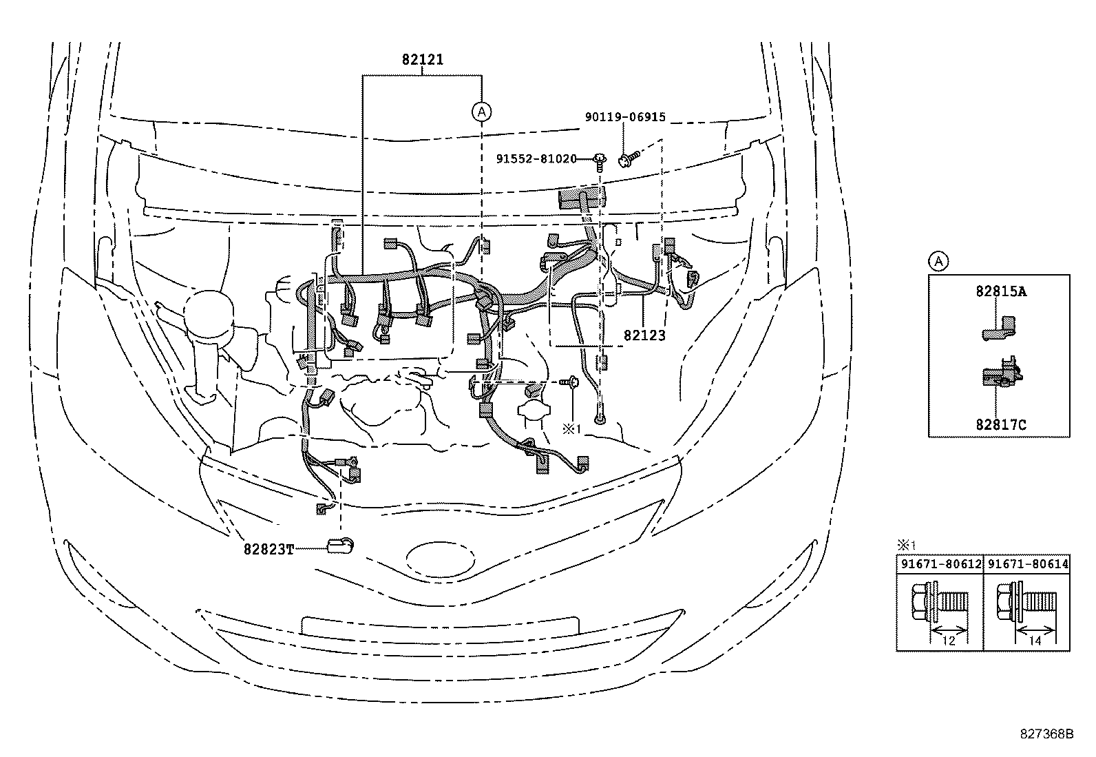 82113-52010 WIRE, ENGINE ROOM, NO.3 product image
