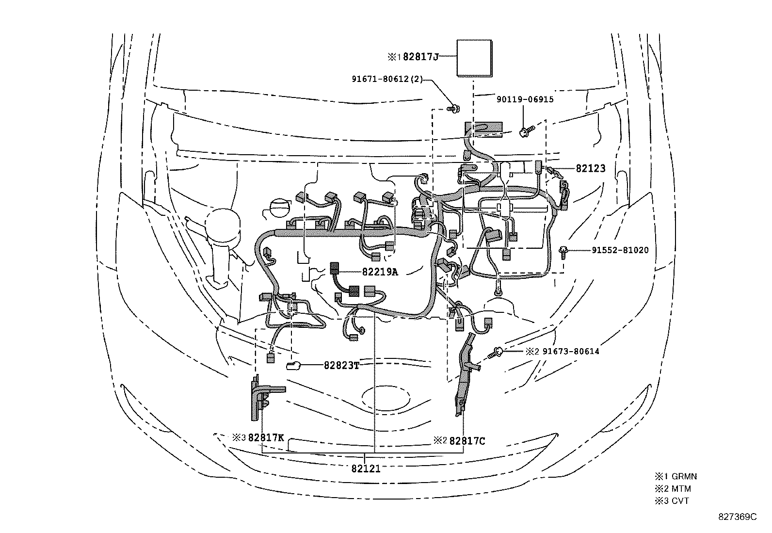 82113-52010 WIRE, ENGINE ROOM, NO.3 product image