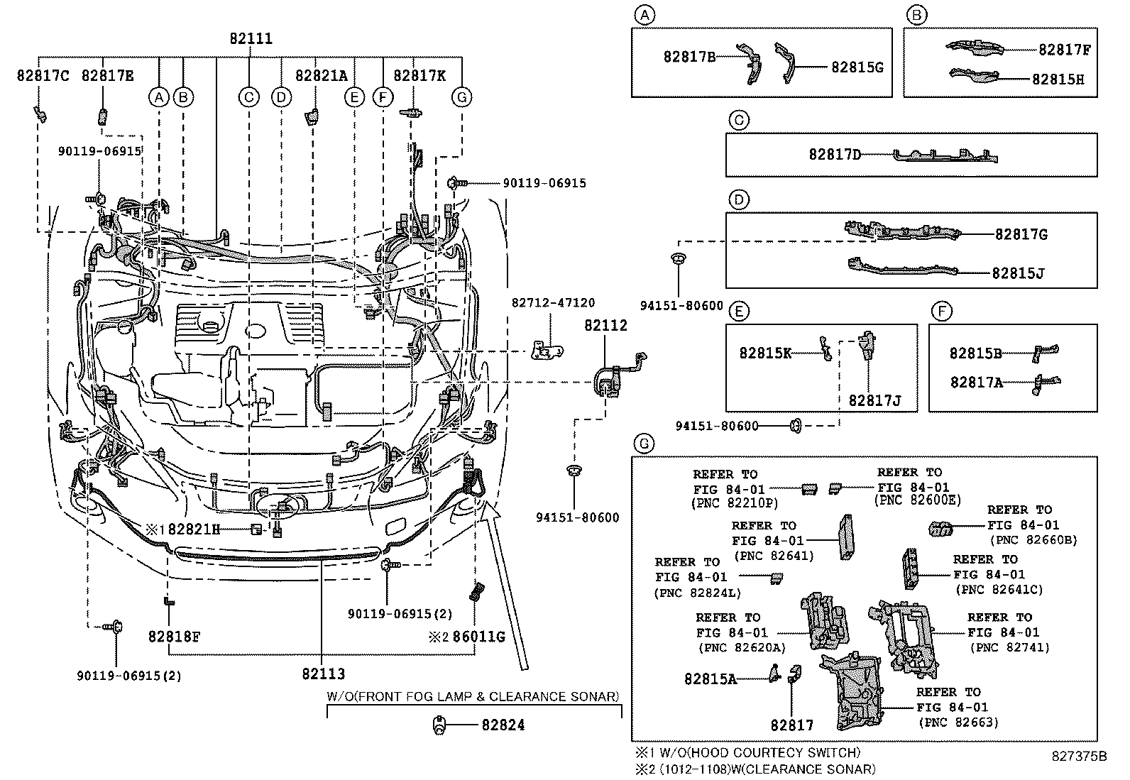 82142-76280 WIRE, INSTRUMENT PANEL, NO.2 product image