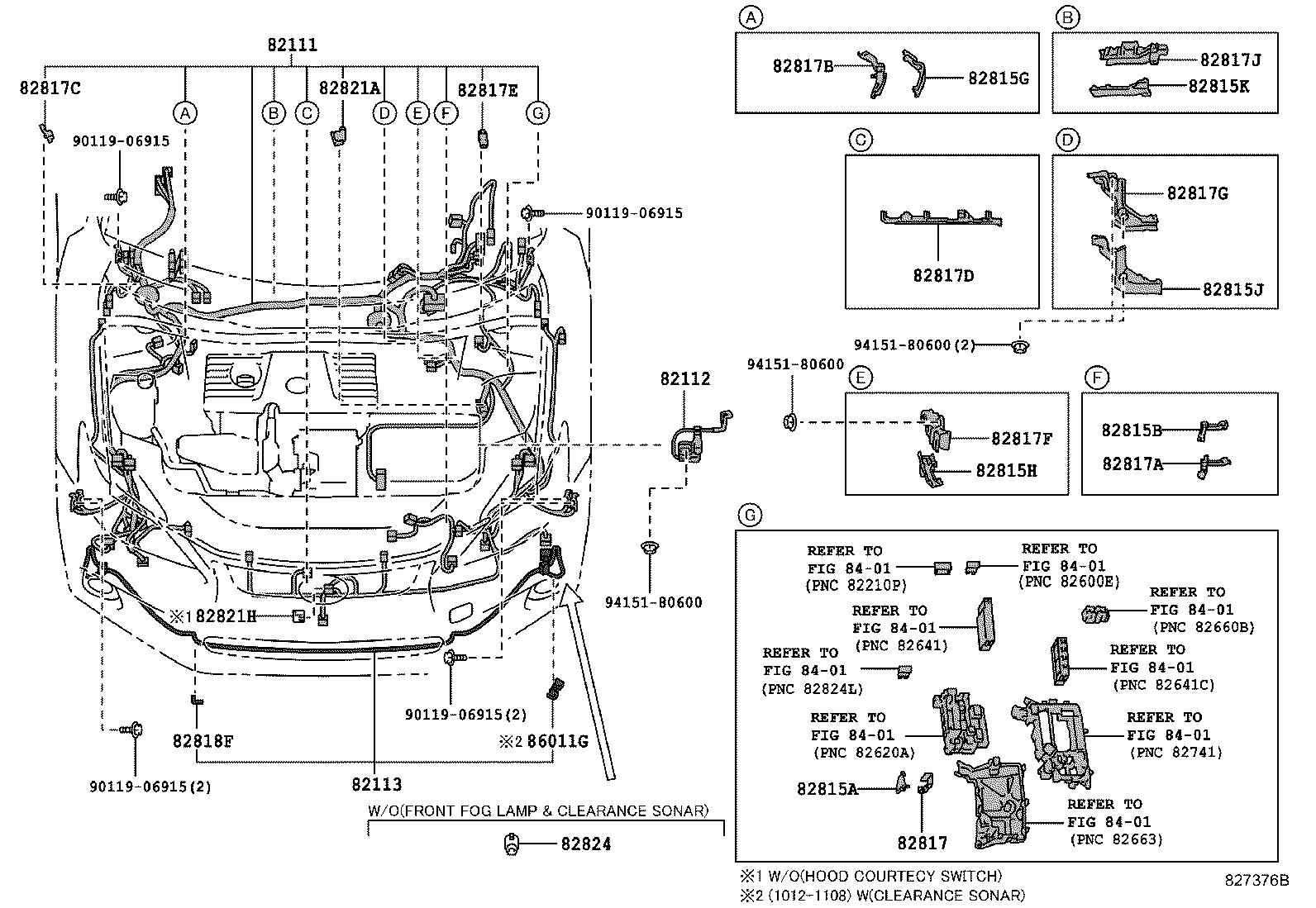 Toyota 82140-76010 WIRE, INSTRUMENT PANEL, NO.3