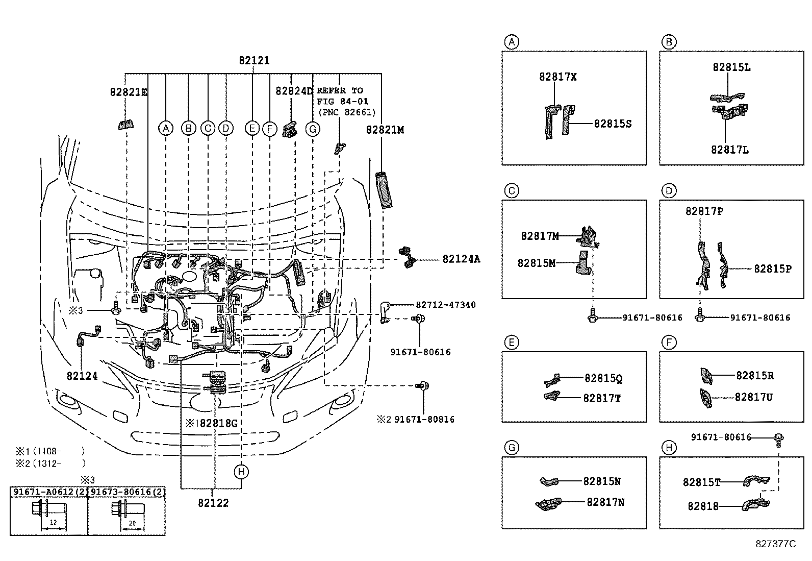 82142-76240 WIRE, INSTRUMENT PANEL, NO.2 product image