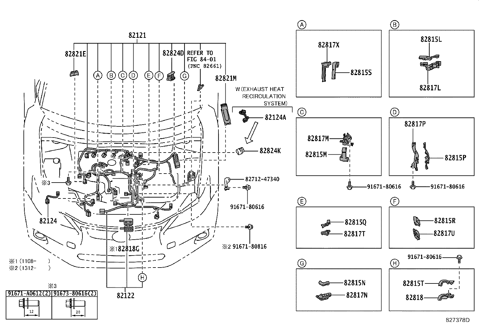82142-76680 WIRE, INSTRUMENT PANEL, NO.2 product image