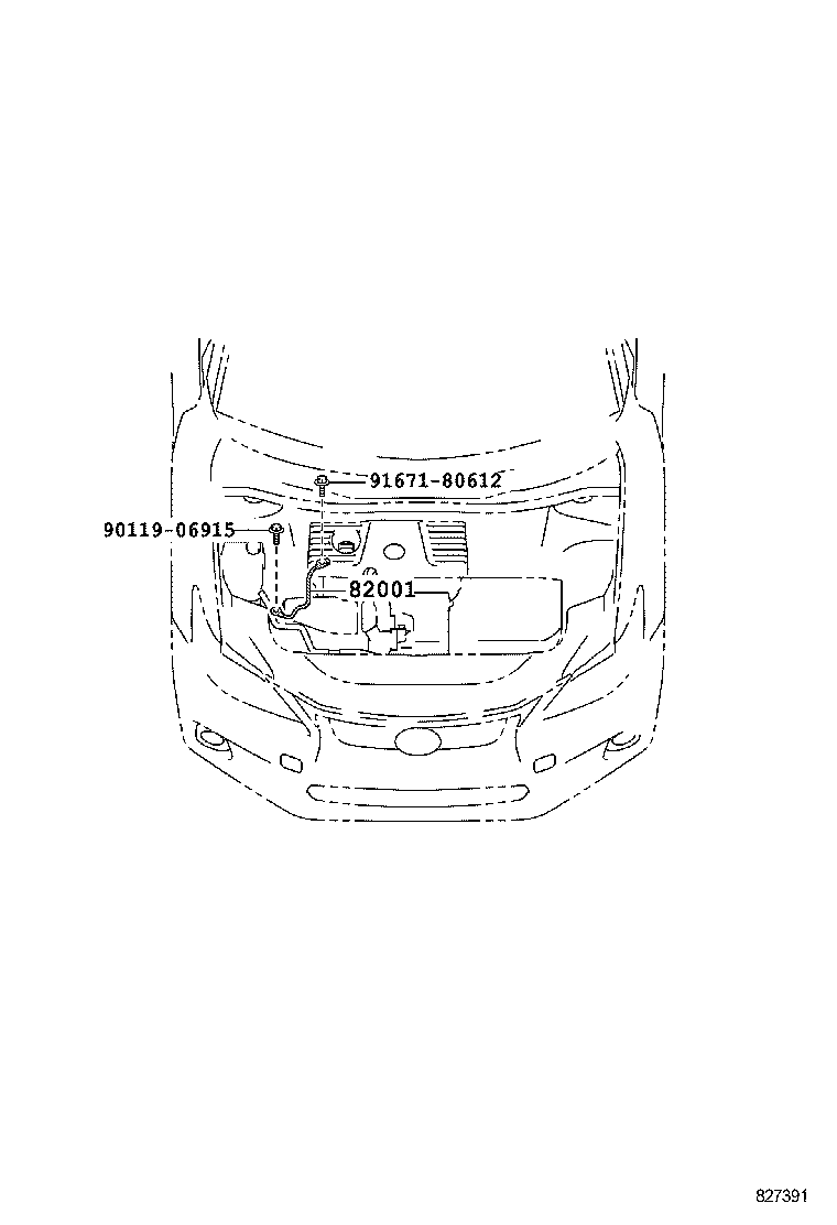82142-76280 WIRE, INSTRUMENT PANEL, NO.2 product image