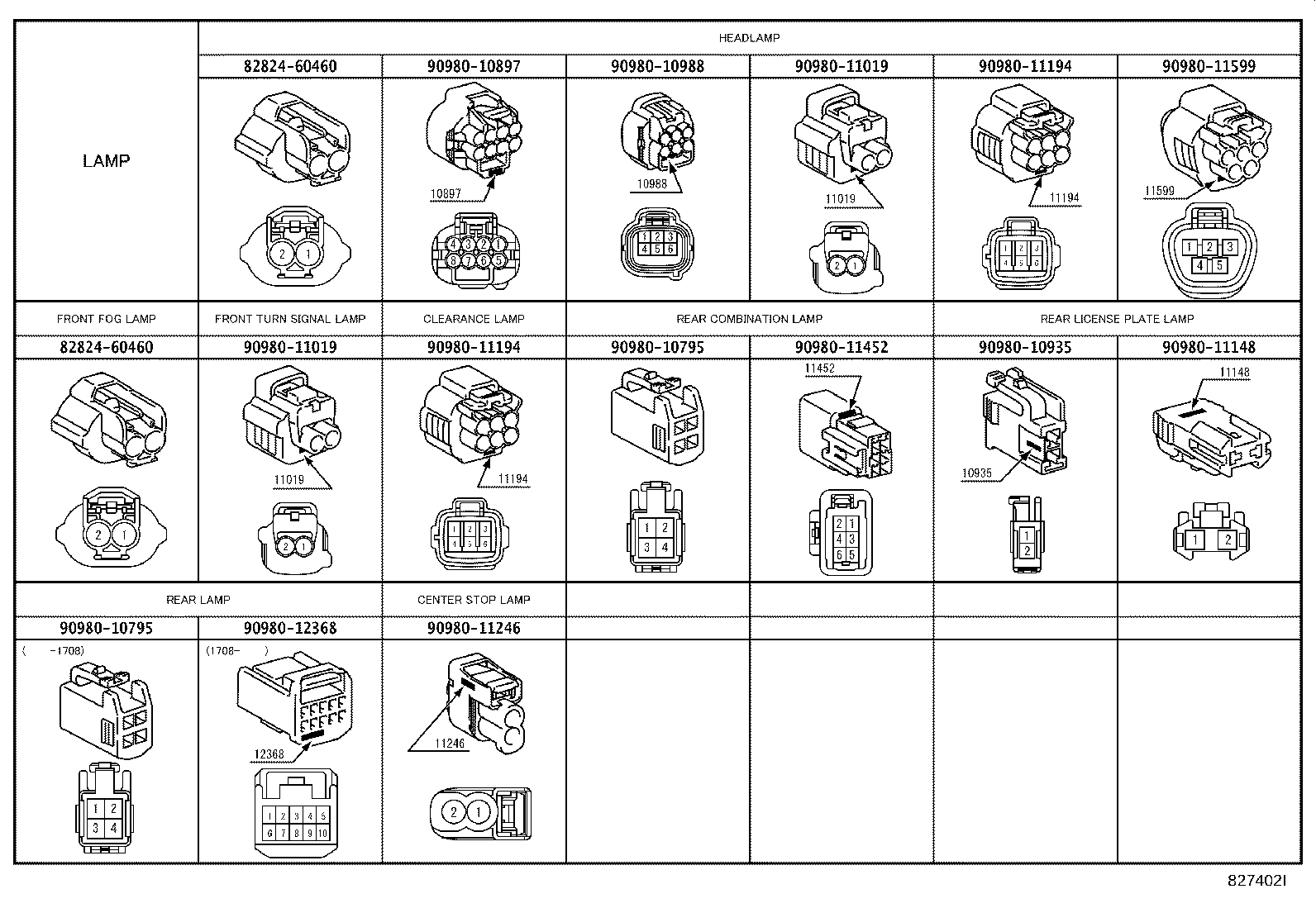 82142-76280 WIRE, INSTRUMENT PANEL, NO.2 product image