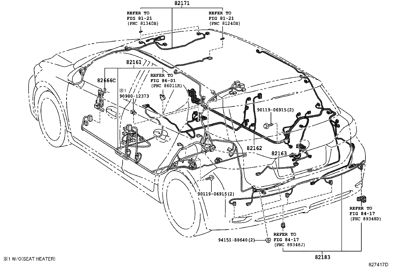 82142-76680 WIRE, INSTRUMENT PANEL, NO.2 product image