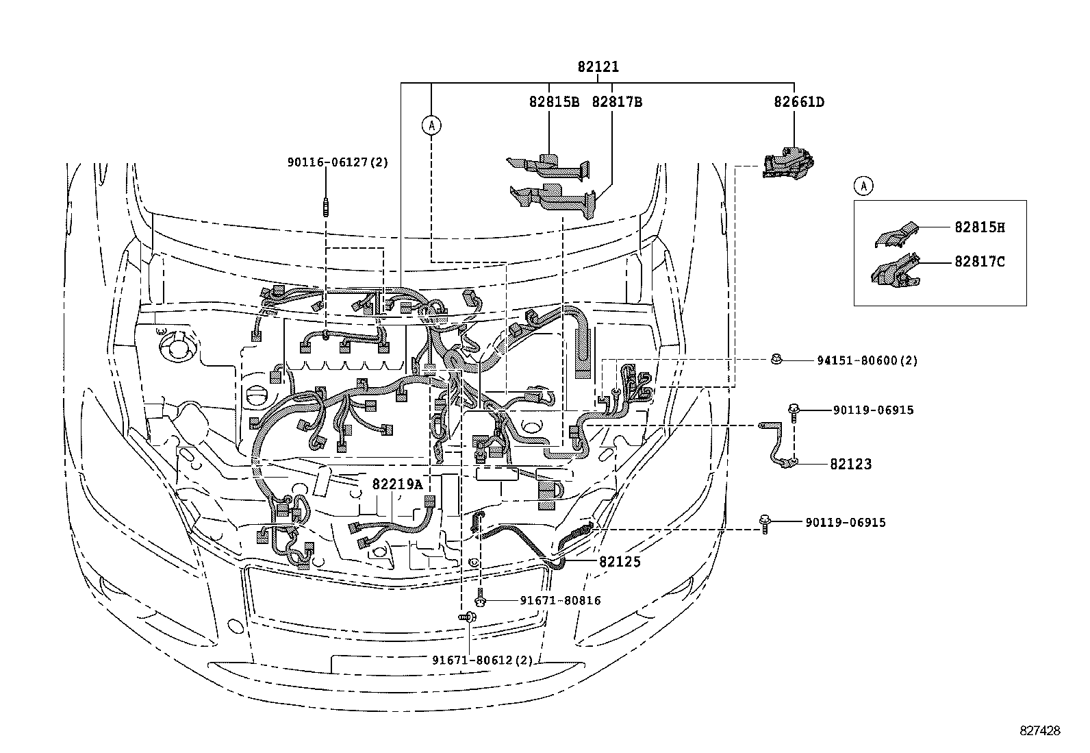 82817-72070 PROTECTOR, WIRING HARNESS, NO.6 product image