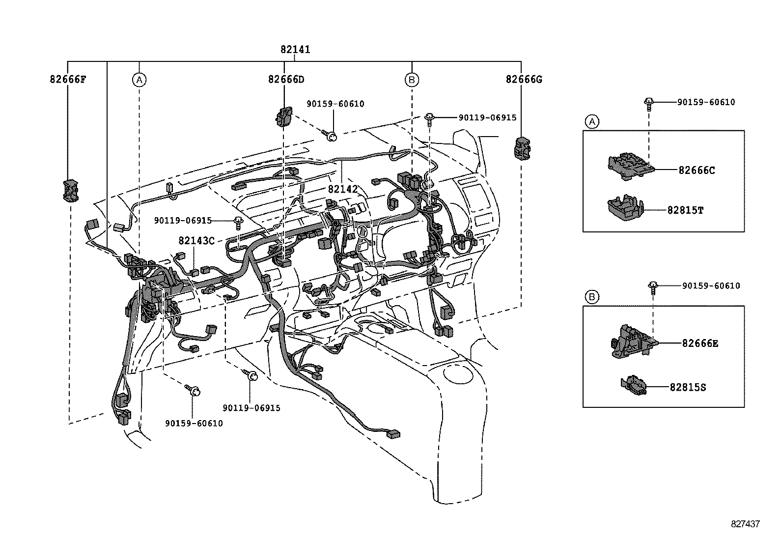 82142-47220 WIRE, INSTRUMENT PANEL, NO.2 product image