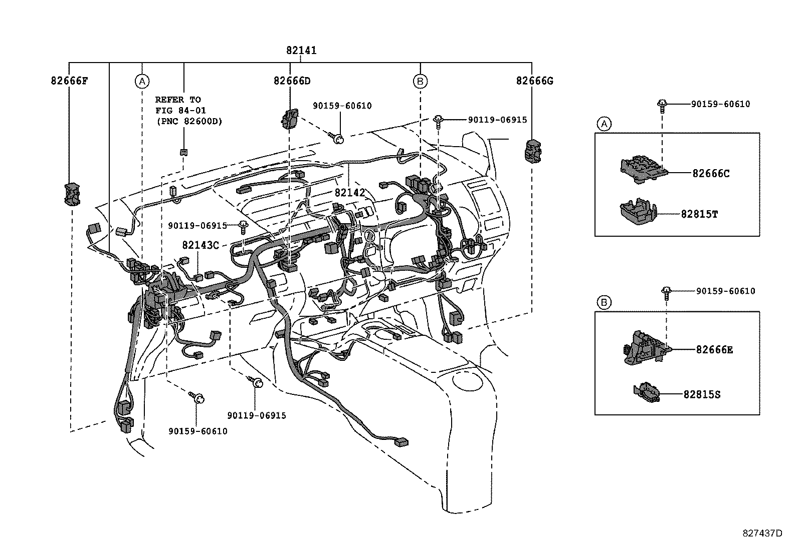 82142-47290 WIRE, INSTRUMENT PANEL, NO.2 product image