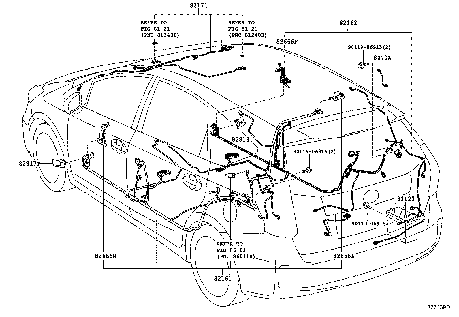 82142-47220 WIRE, INSTRUMENT PANEL, NO.2 product image