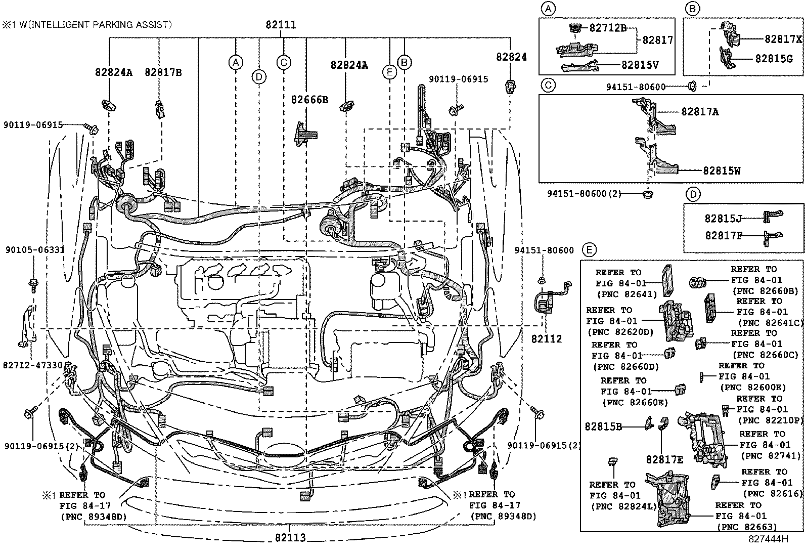 Toyota 82161-4E080 WIRE, FLOOR