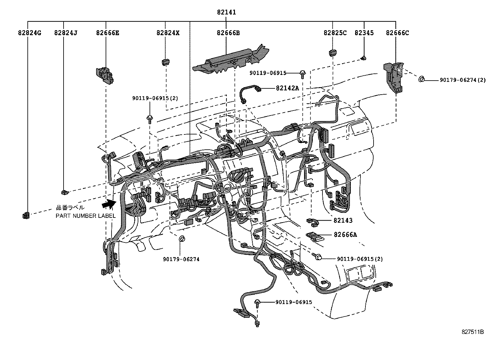 82817-33B60 PROTECTOR, WIRING HARNESS, NO.1 product image
