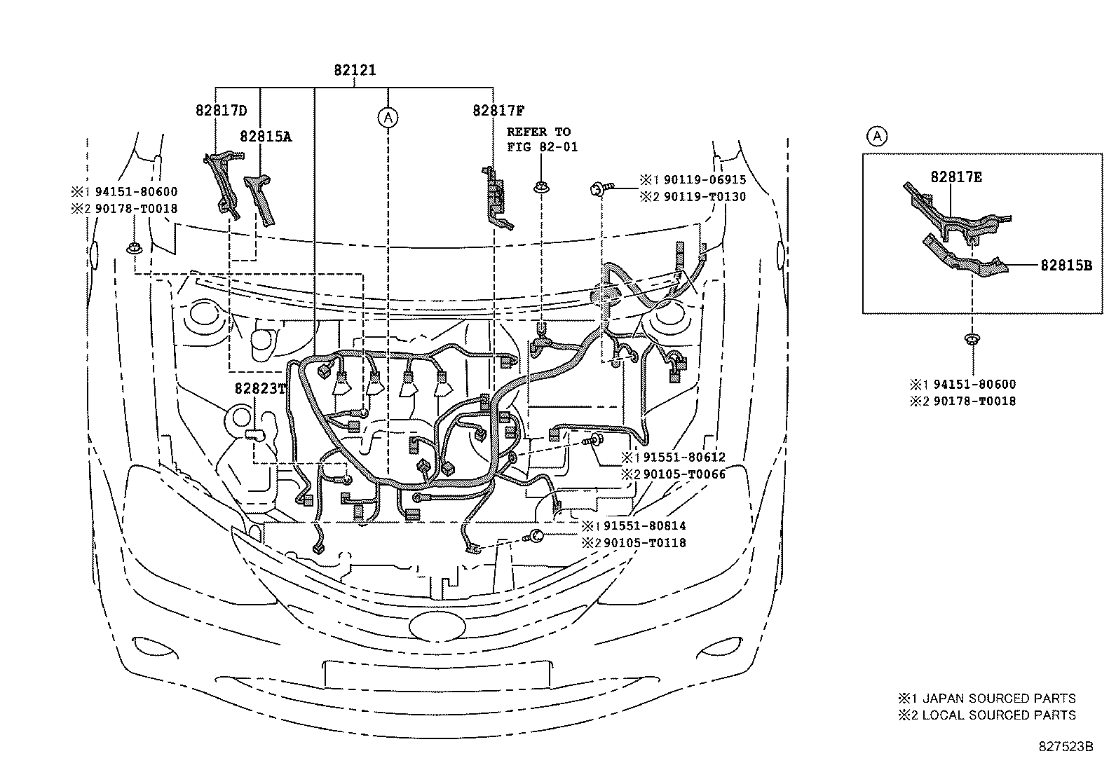82817-52810 PROTECTOR, WIRING HARNESS, NO.2 product image