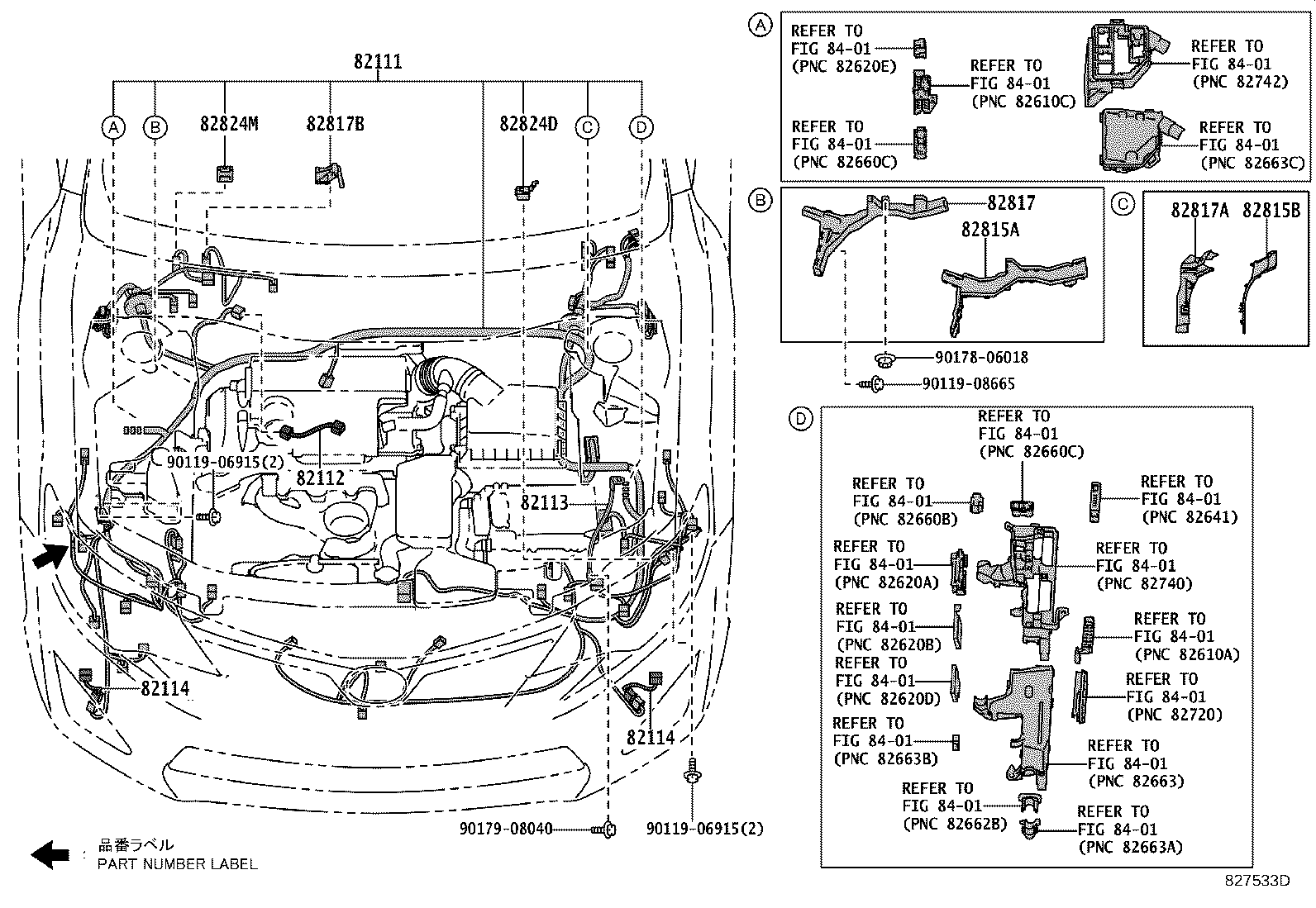 82191-33620 WIRE, FRONT SEAT, RH product image