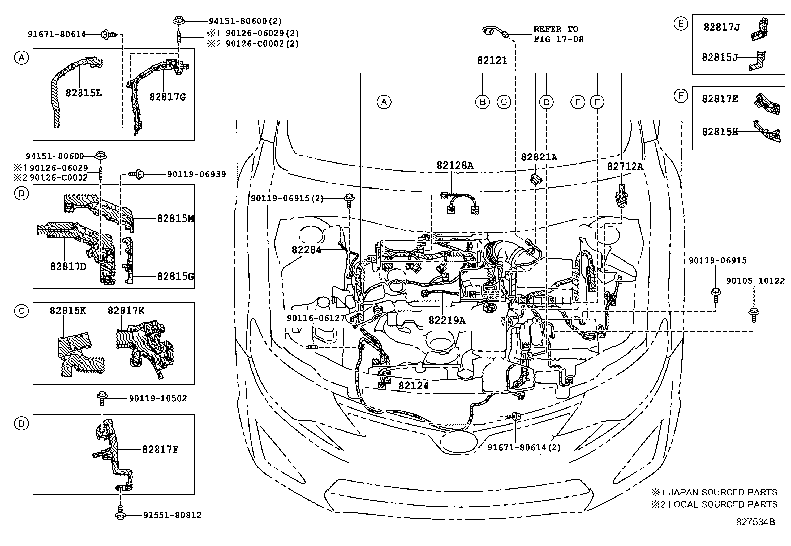 82817-33B60 PROTECTOR, WIRING HARNESS, NO.1 product image