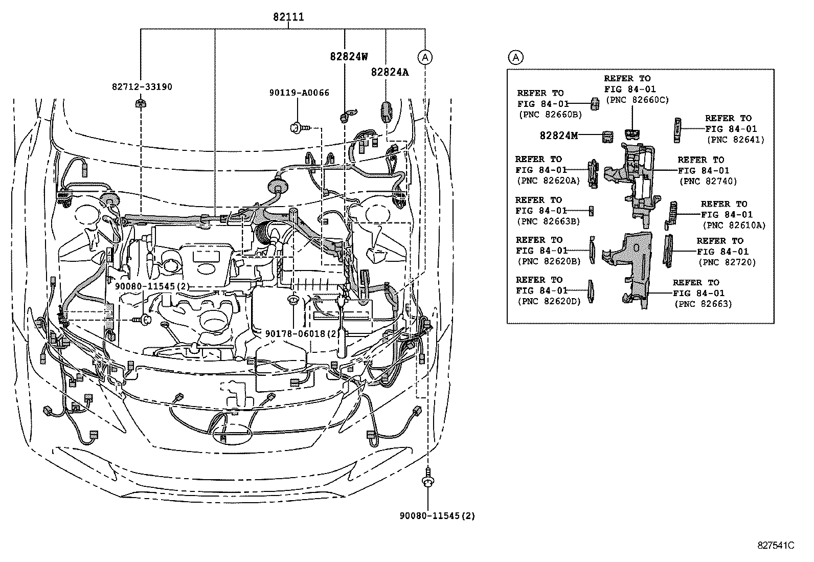 Toyota 82143-33130 WIRE, INSTRUMENT PANEL, NO.3