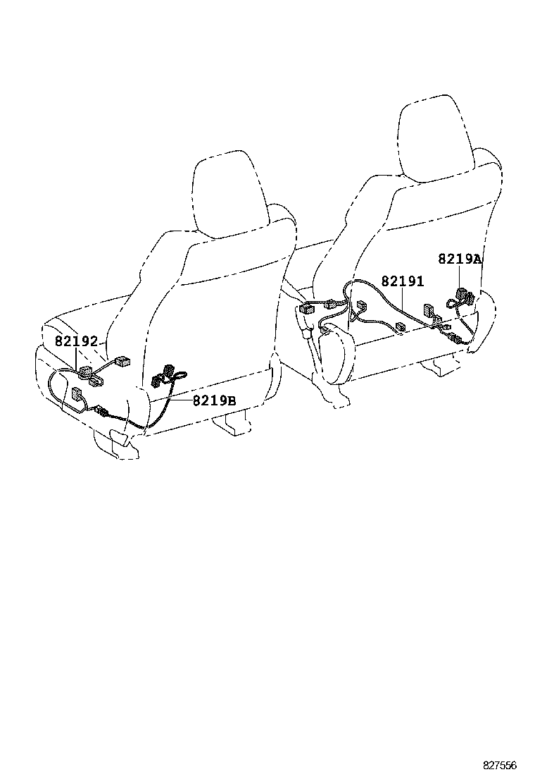 82191-33620 WIRE, FRONT SEAT, RH product image