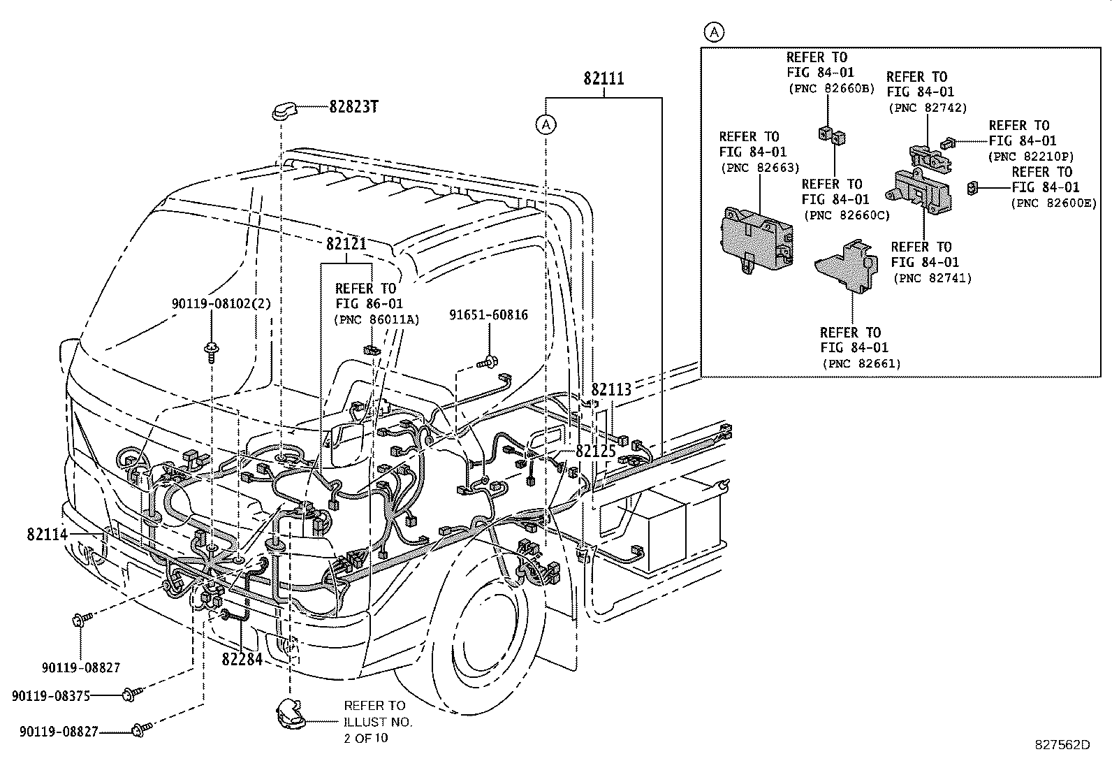 82142-37580 WIRE, INSTRUMENT PANEL, NO.2 product image