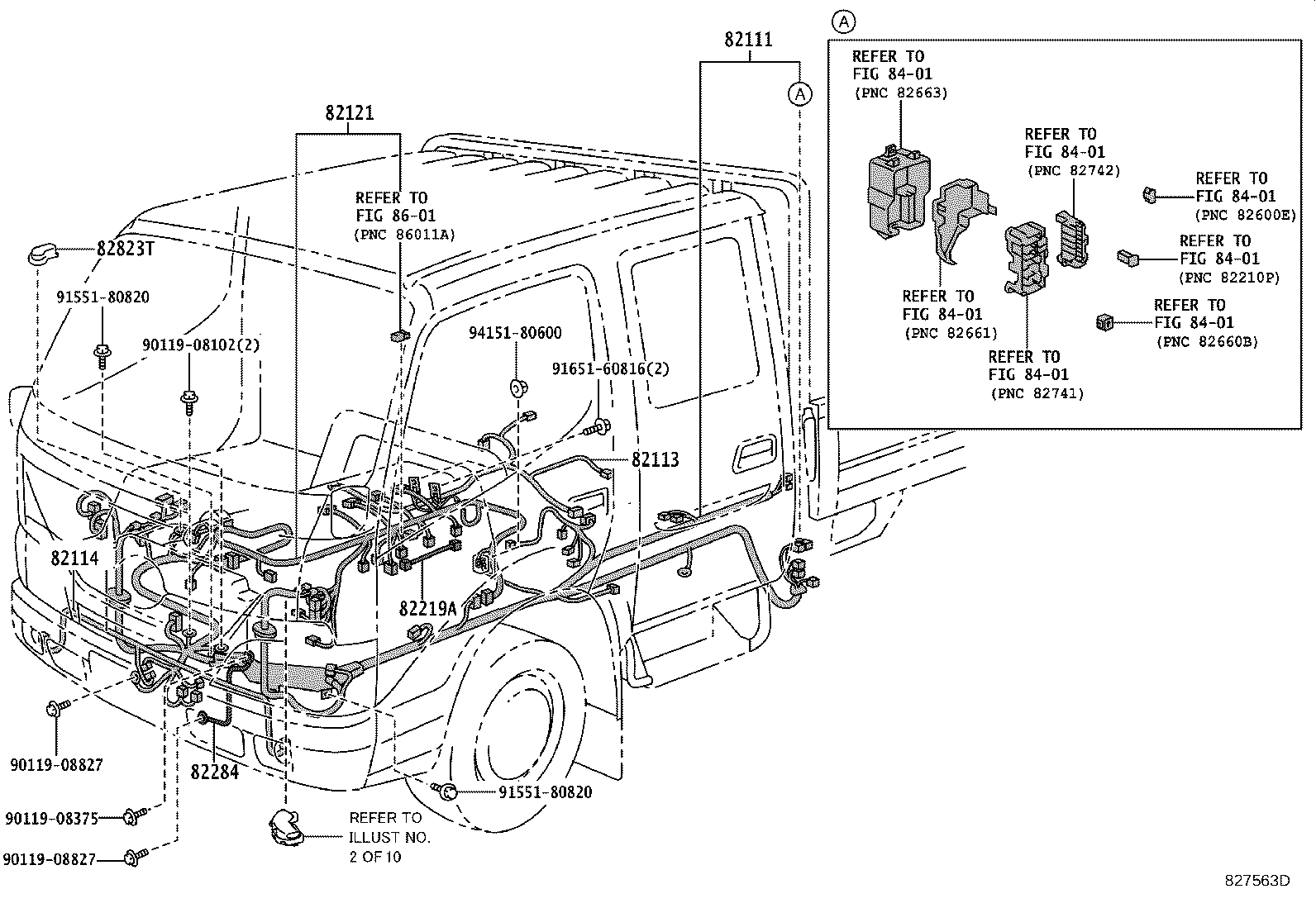 82142-37580 WIRE, INSTRUMENT PANEL, NO.2 product image
