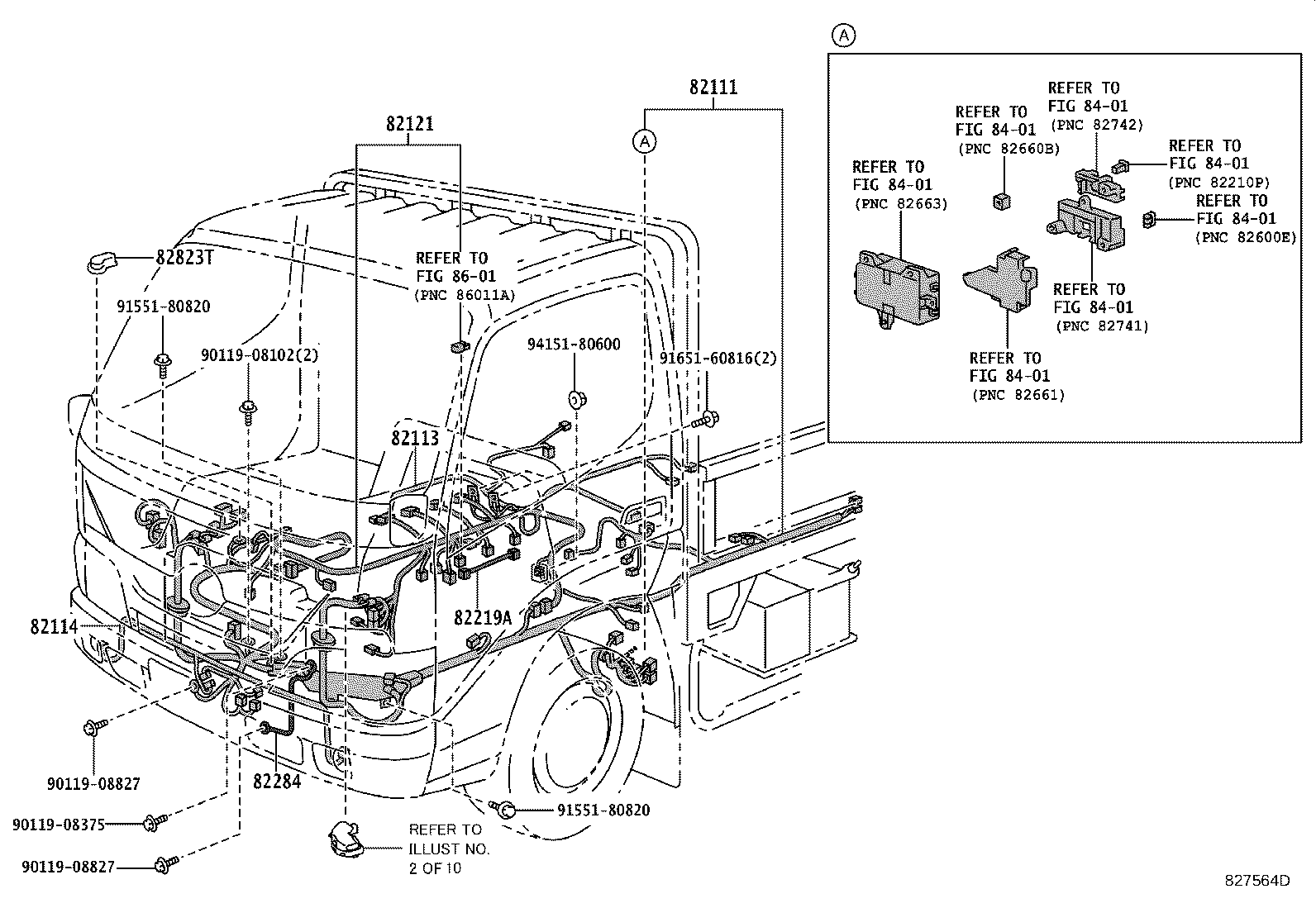 82142-37580 WIRE, INSTRUMENT PANEL, NO.2 product image