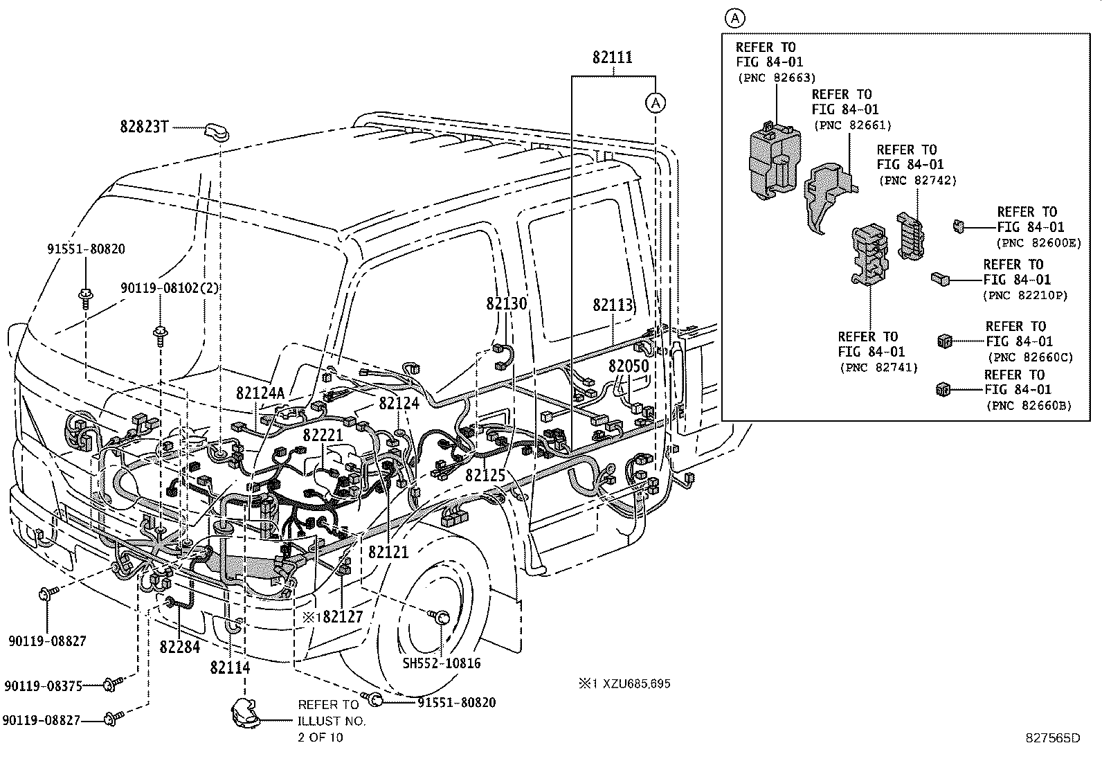 82142-37580 WIRE, INSTRUMENT PANEL, NO.2 product image