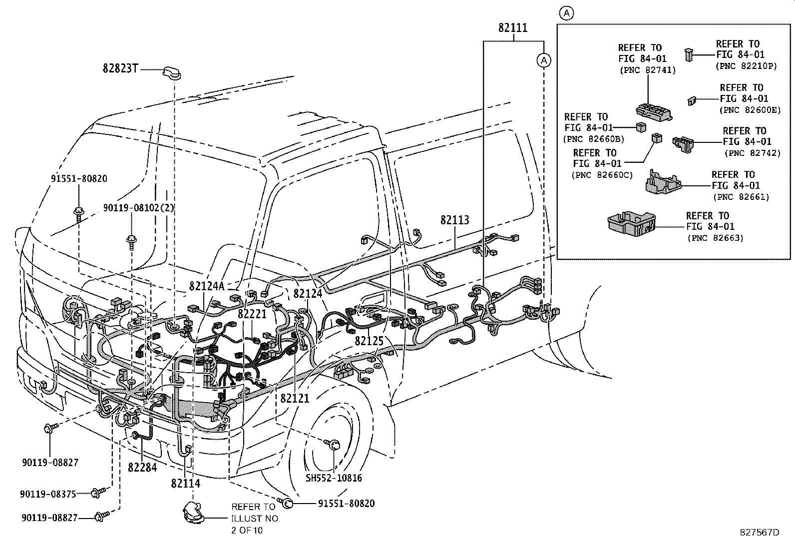 82142-37580 WIRE, INSTRUMENT PANEL, NO.2 product image