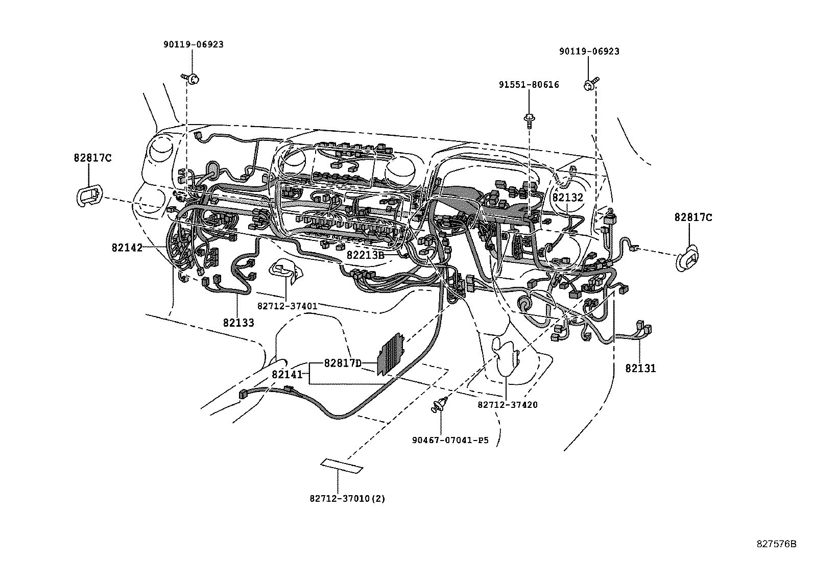 82142-37L30 WIRE, INSTRUMENT PANEL, NO.2 product image