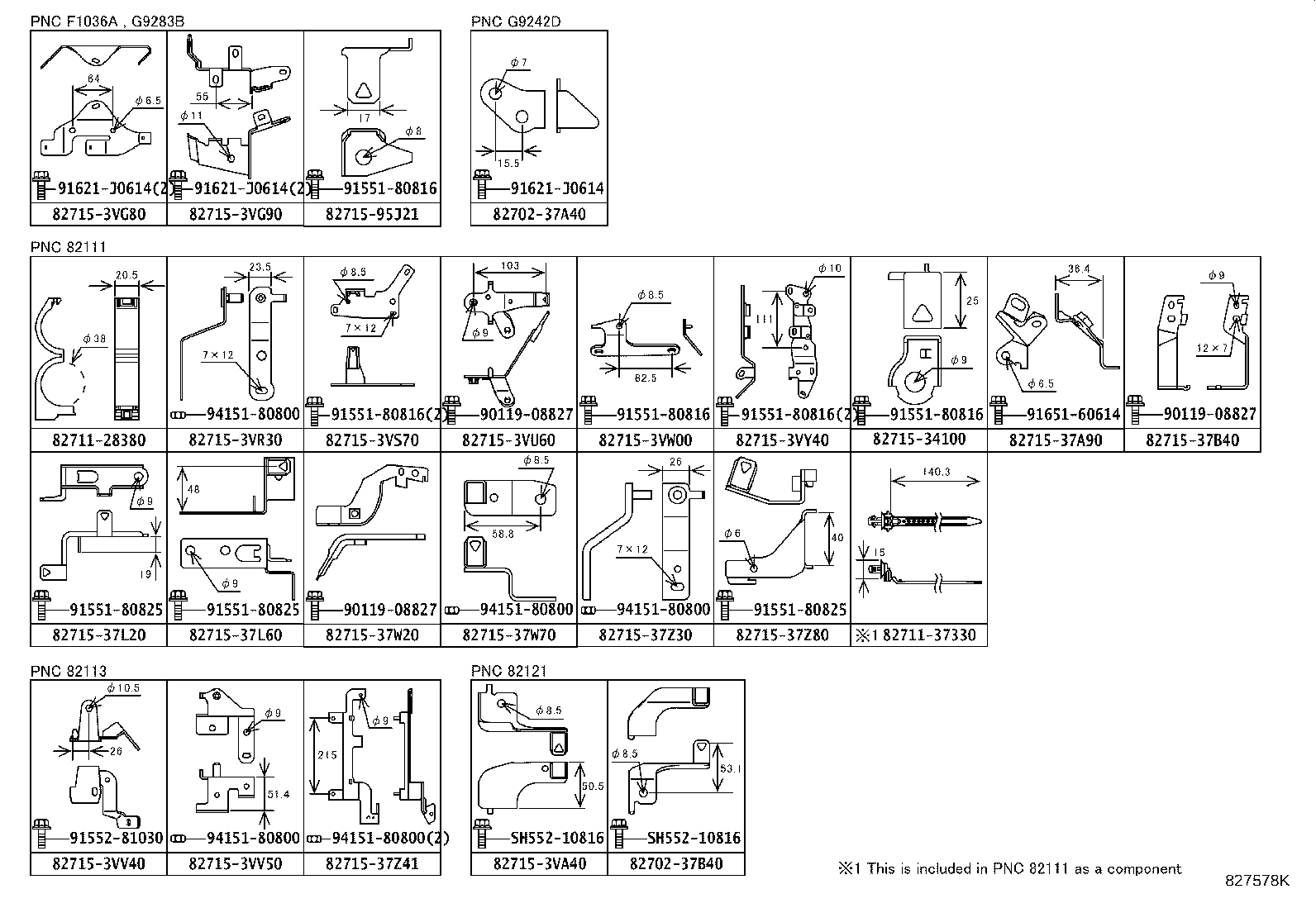 82142-37L30 WIRE, INSTRUMENT PANEL, NO.2 product image