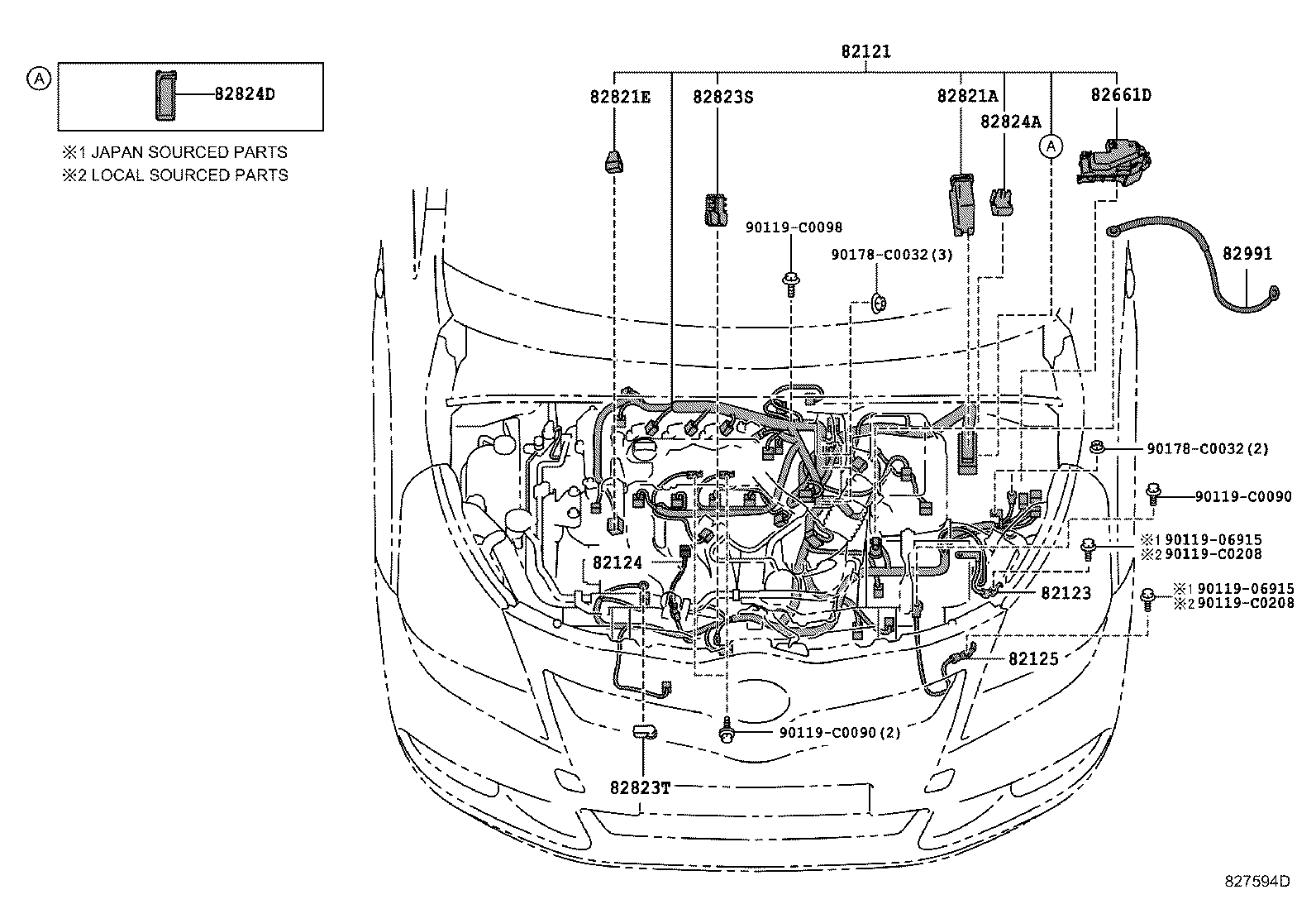 82121-0F260 WIRE, ENGINE product image