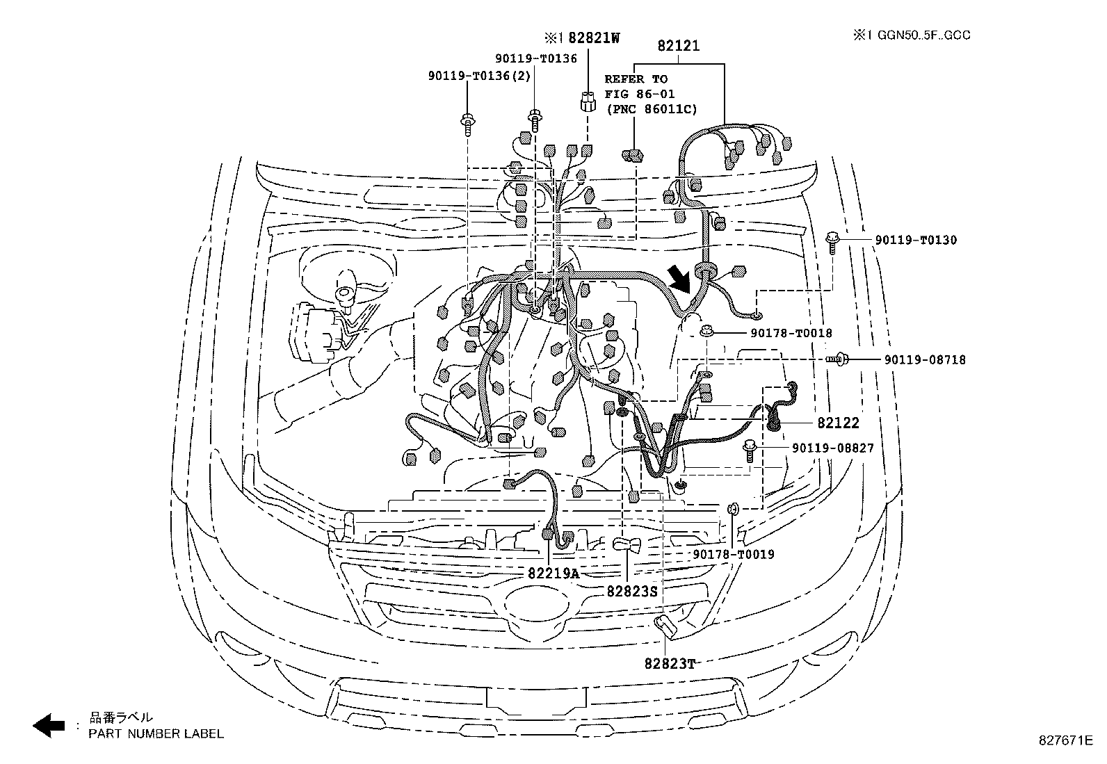 82152-0KA20 WIRE, FRONT DOOR, LH product image