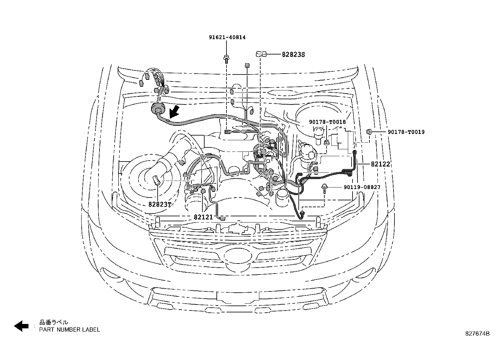 82152-0KA20 WIRE, FRONT DOOR, LH product image