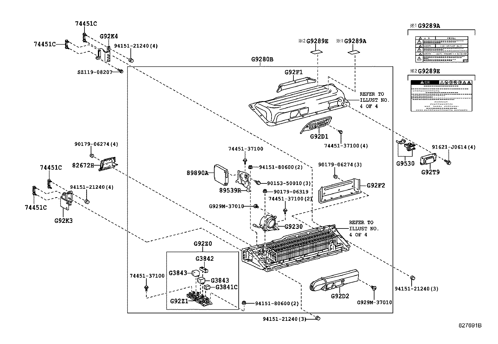74402-37051 BRACKET, HYBRID BATTERY CARRIER, NO.2 product image