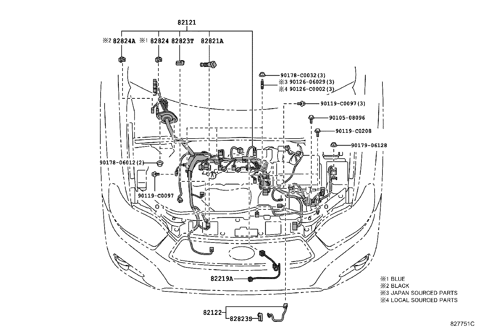 82817-0E090 PROTECTOR, WIRING HARNESS, NO.1 product image