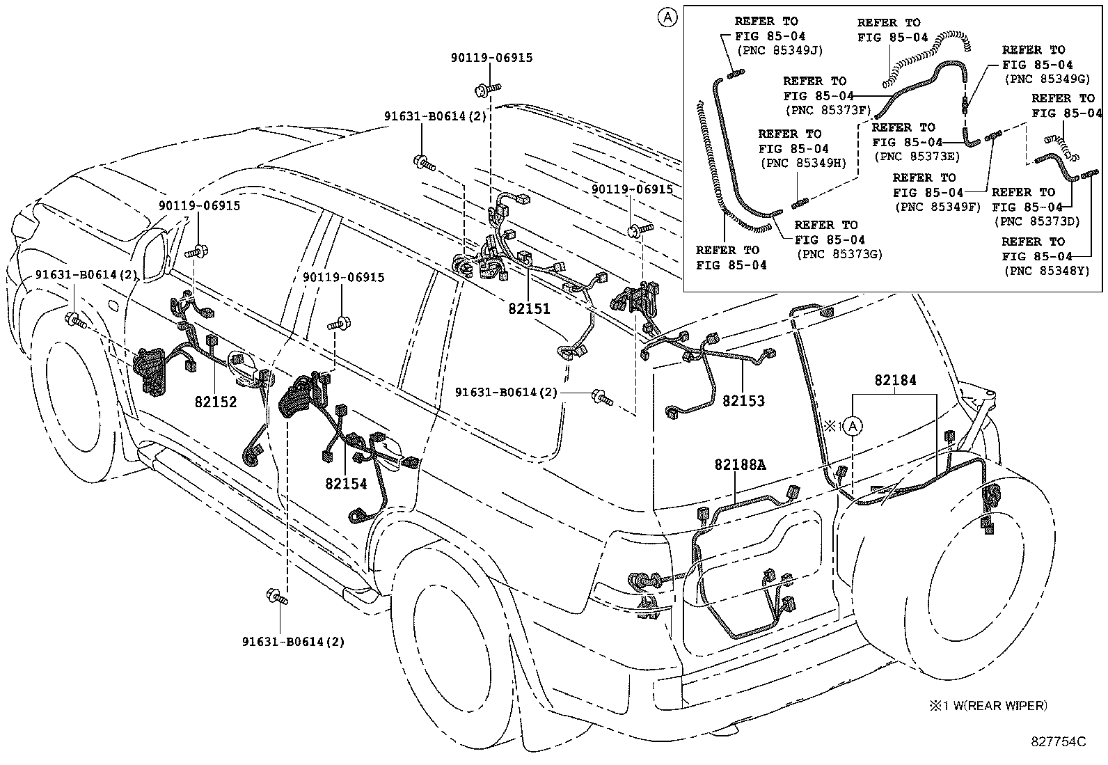 82142-60212 WIRE, INSTRUMENT PANEL, NO.2 product image
