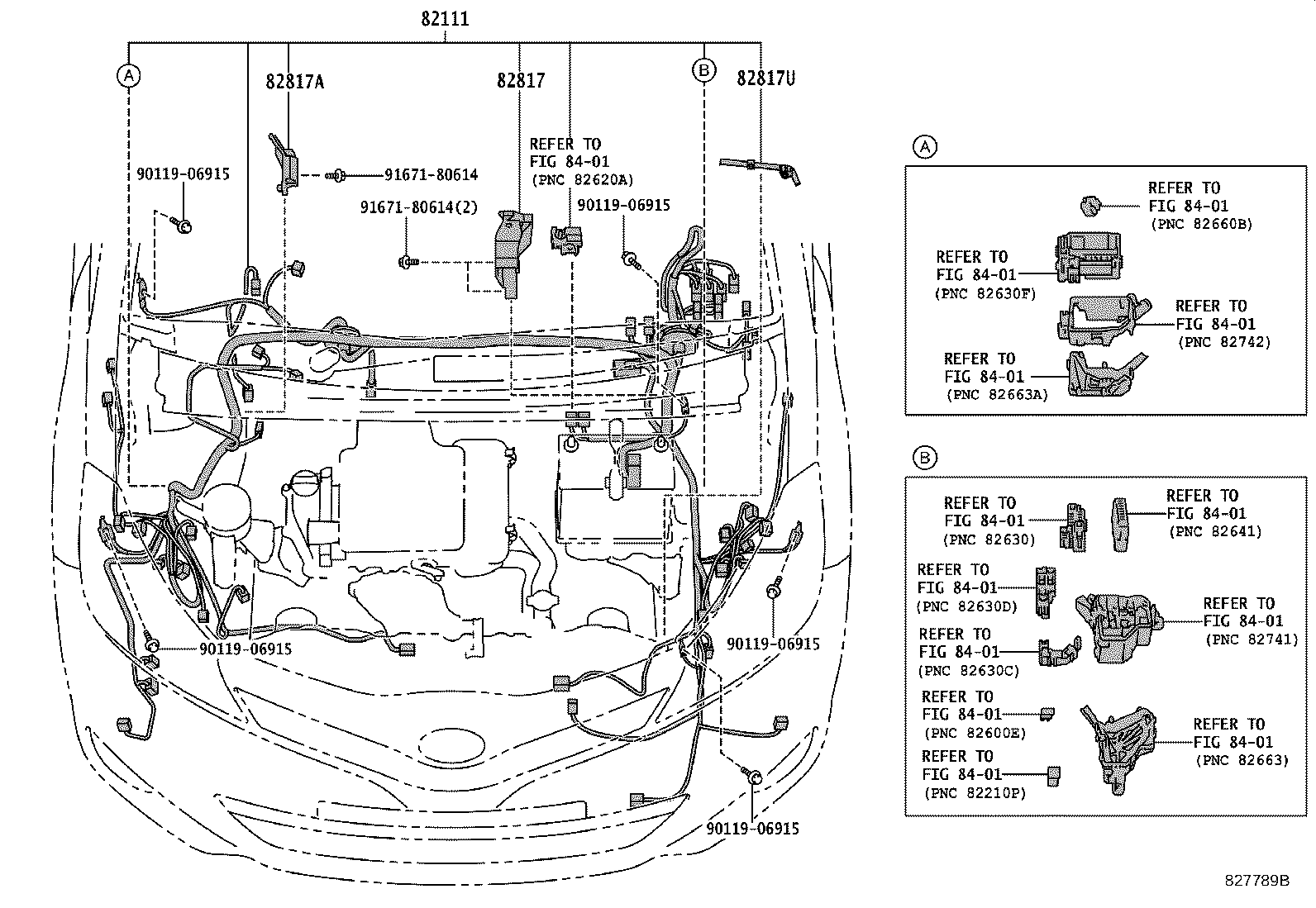 82154-52521 WIRE, REAR DOOR, NO.2 product image