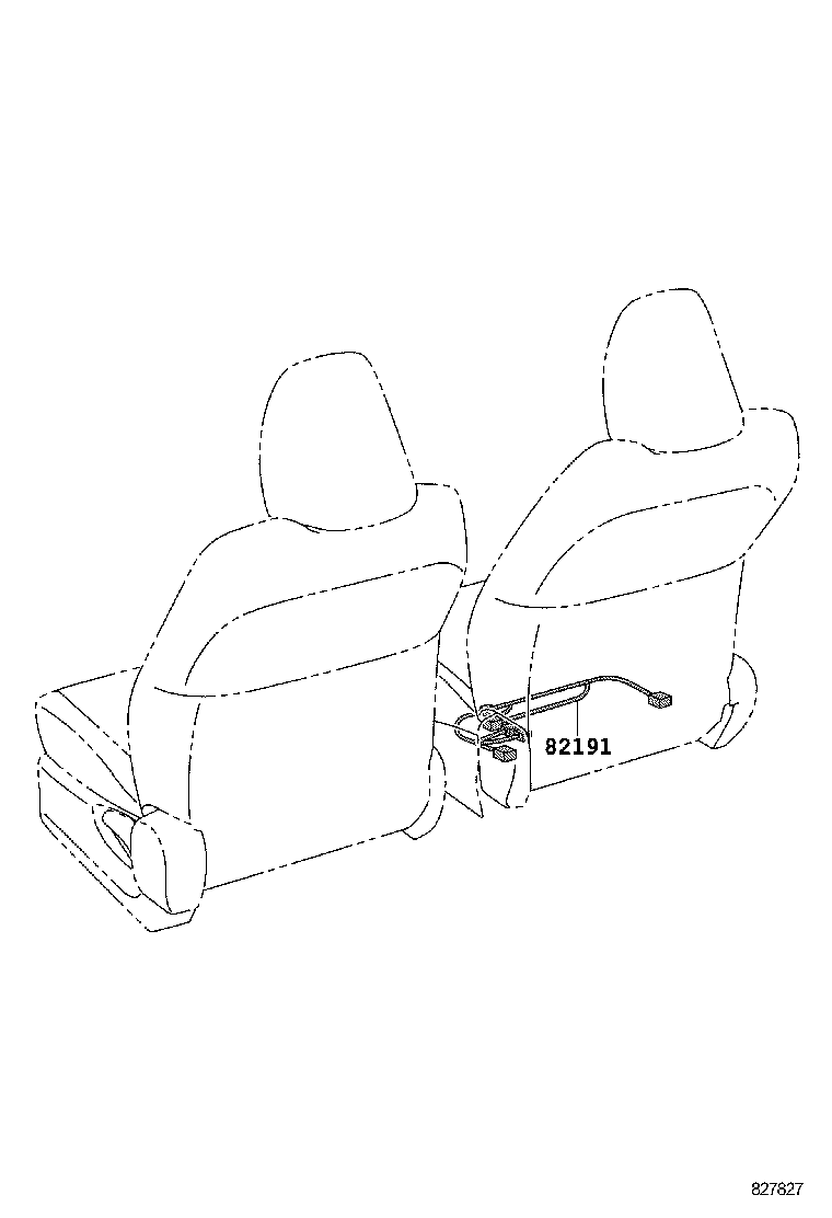 82191-52010 WIRE, FRONT SEAT, RH product image