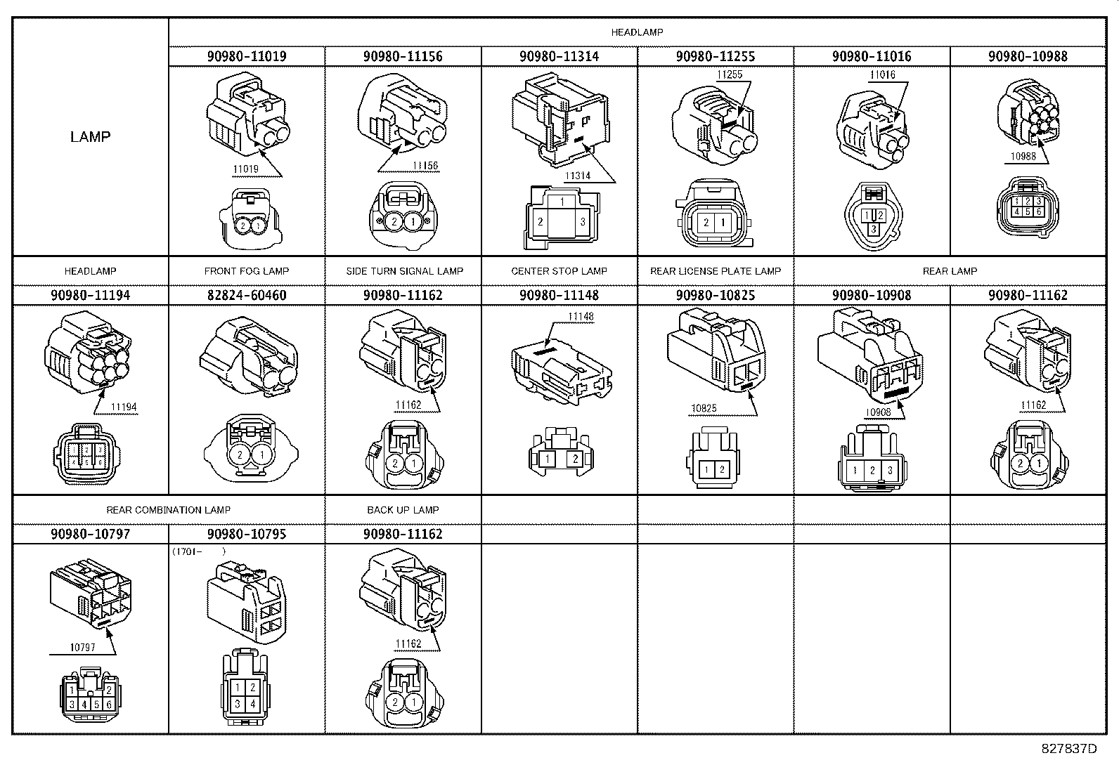 82154-52521 WIRE, REAR DOOR, NO.2 product image