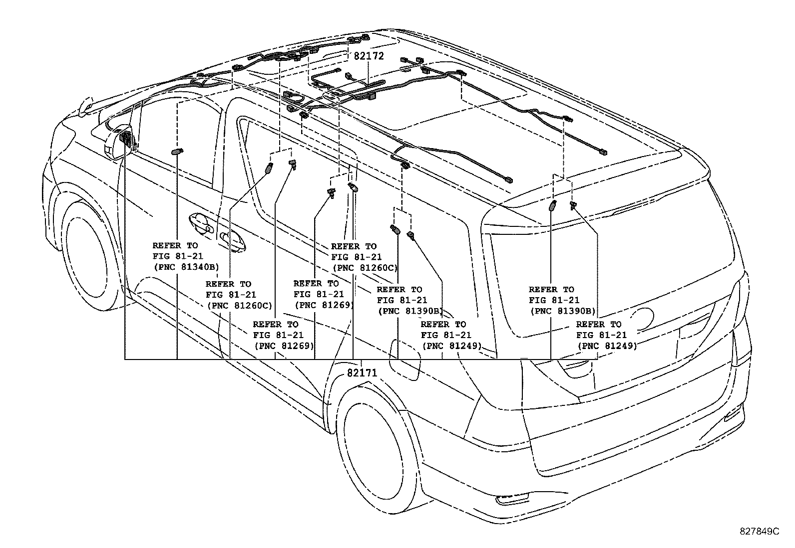 82142-58041 WIRE, INSTRUMENT PANEL, NO.2 product image