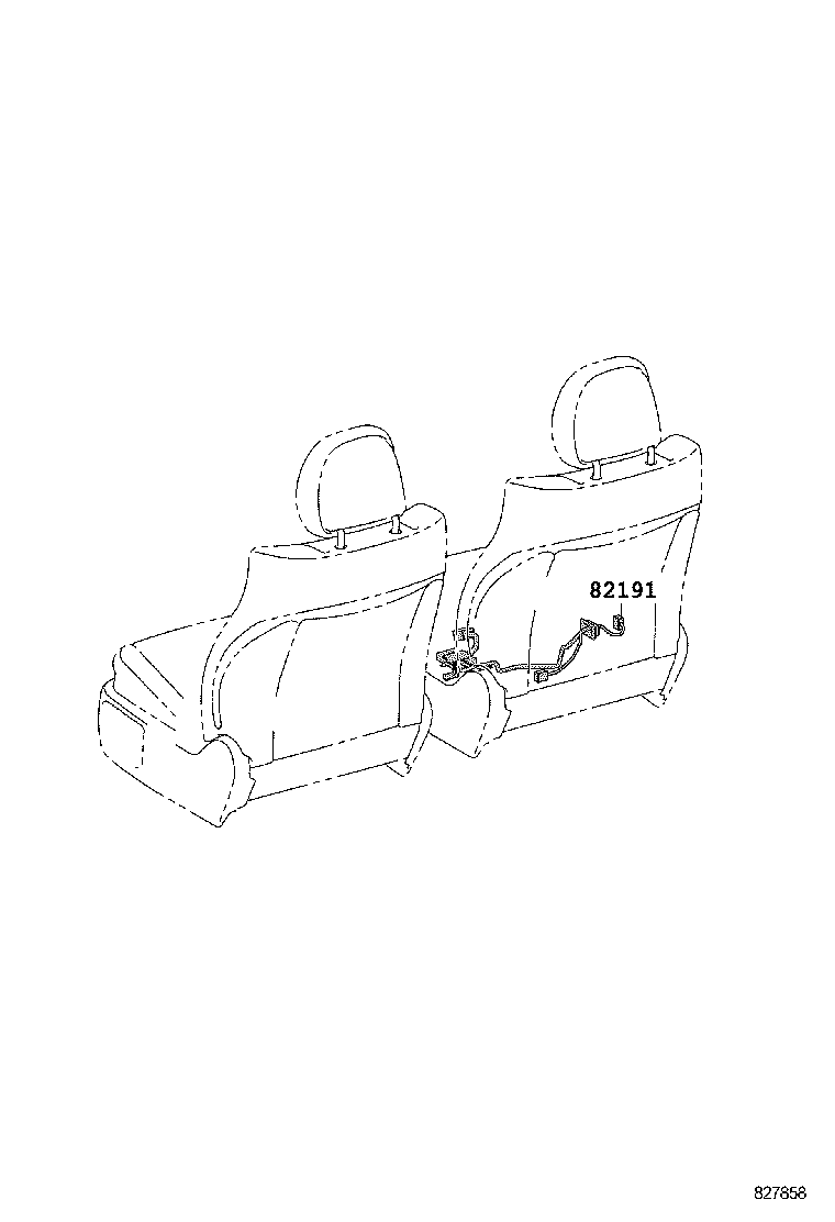82151-05850 WIRE, FRONT DOOR, RH product image