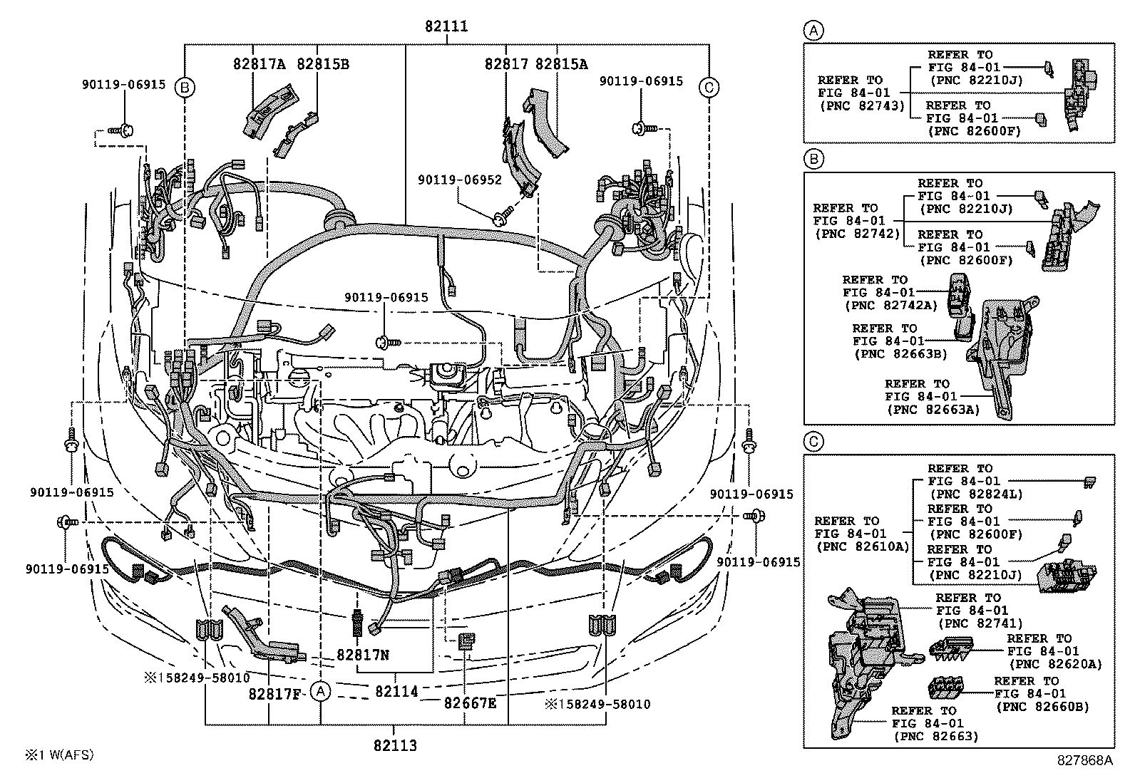 82817-58790 PROTECTOR, WIRING HARNESS, NO.1 product image
