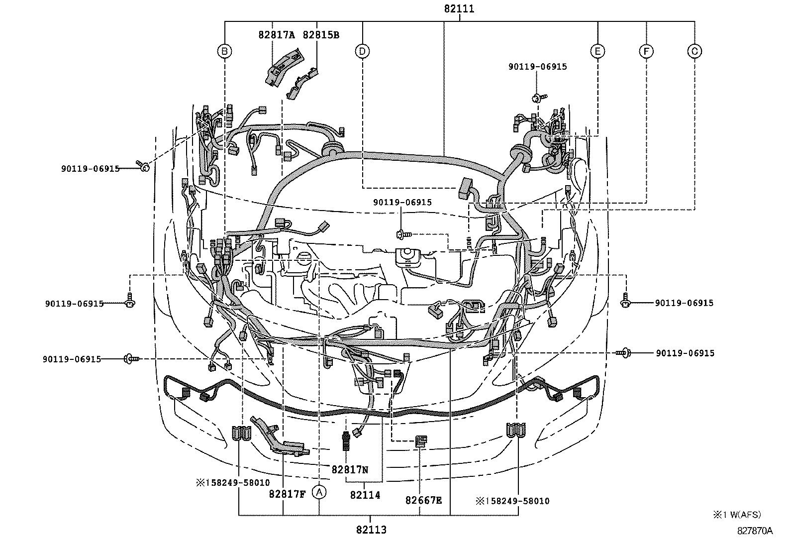 82817-58790 PROTECTOR, WIRING HARNESS, NO.1 product image