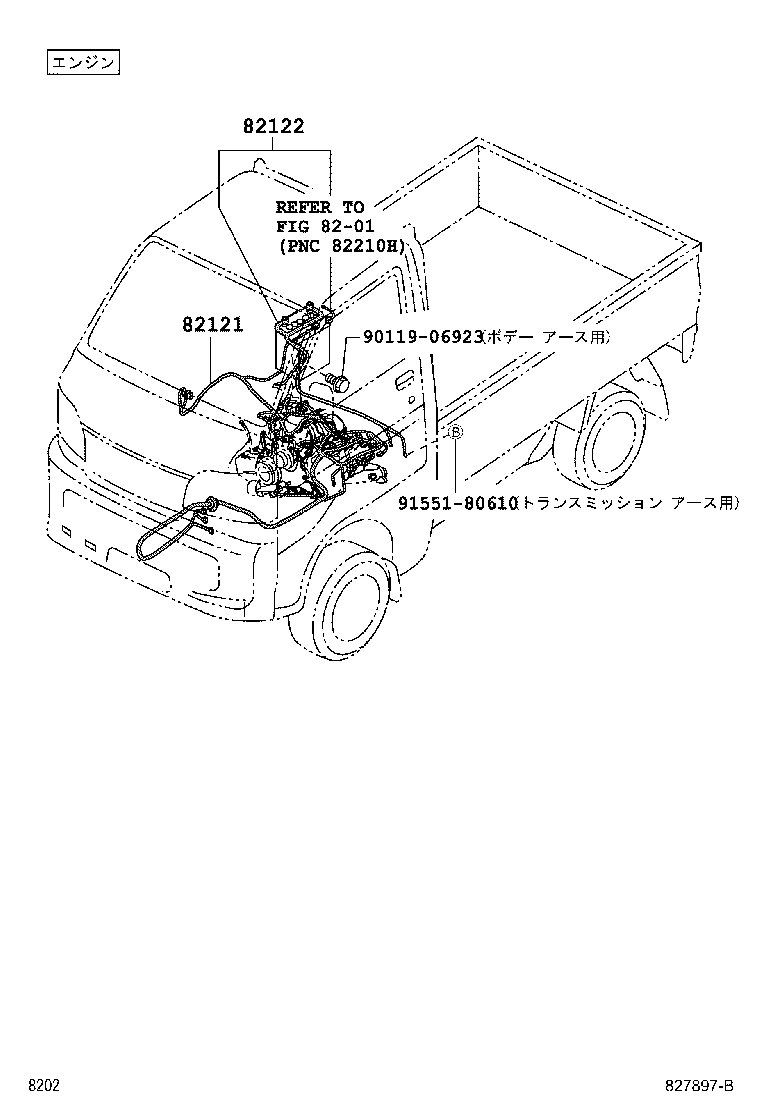 82122-B5142 WIRE, ENGINE, NO.2 product image