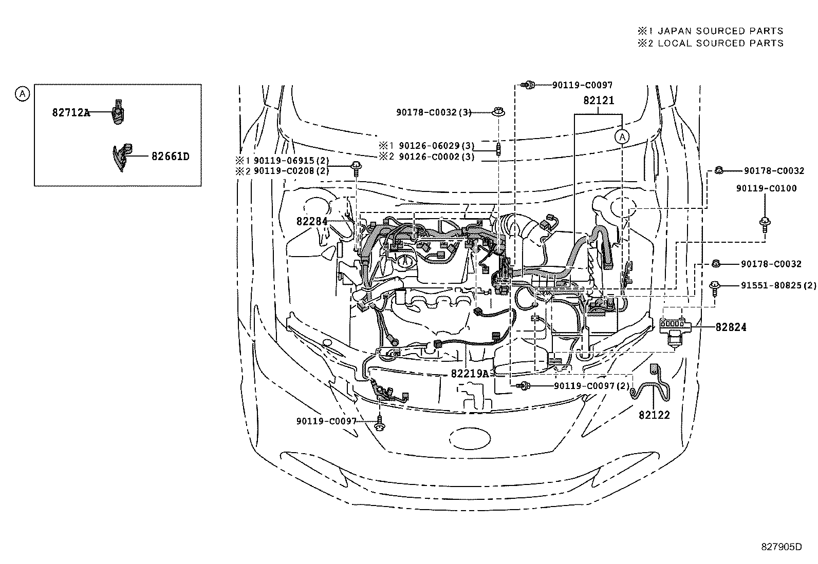 82151-06J91 WIRE, FRONT DOOR, RH product image