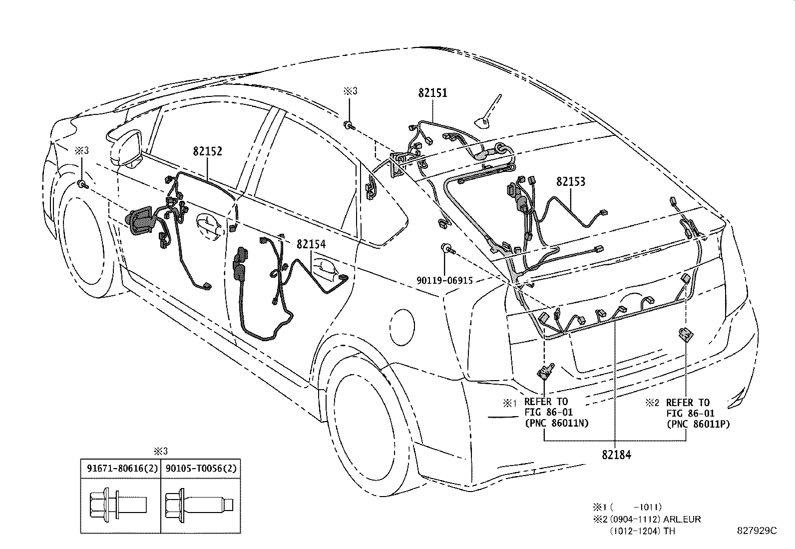 82124-0Q010 WIRE, ENGINE, NO.4 product image