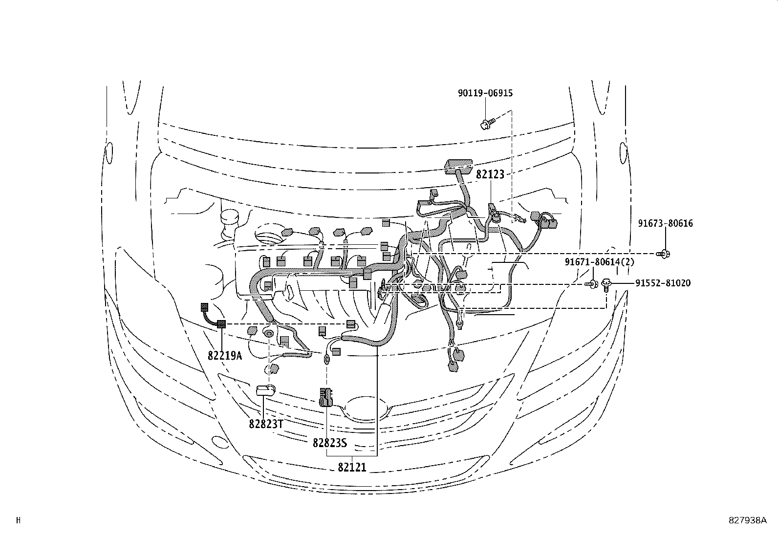 82142-52230 WIRE, INSTRUMENT PANEL, NO.2 product image