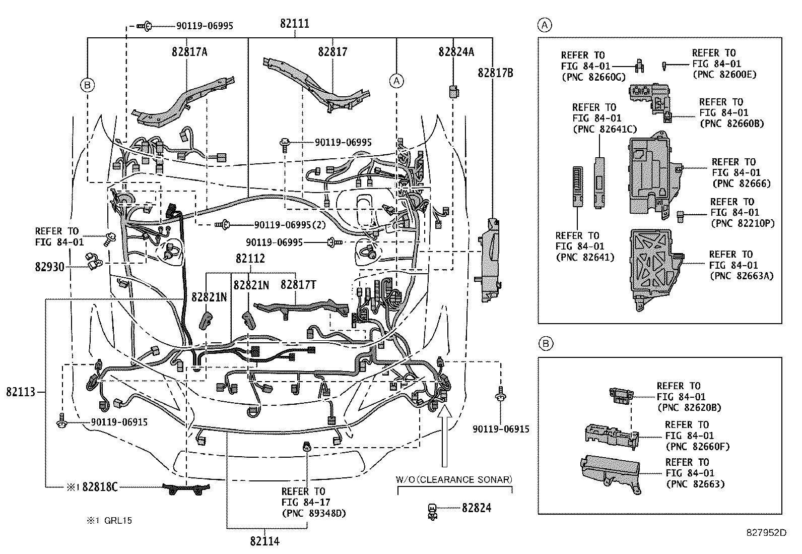 Toyota 82181-30440 WIRE, LUGGAGE ROOM, NO.1