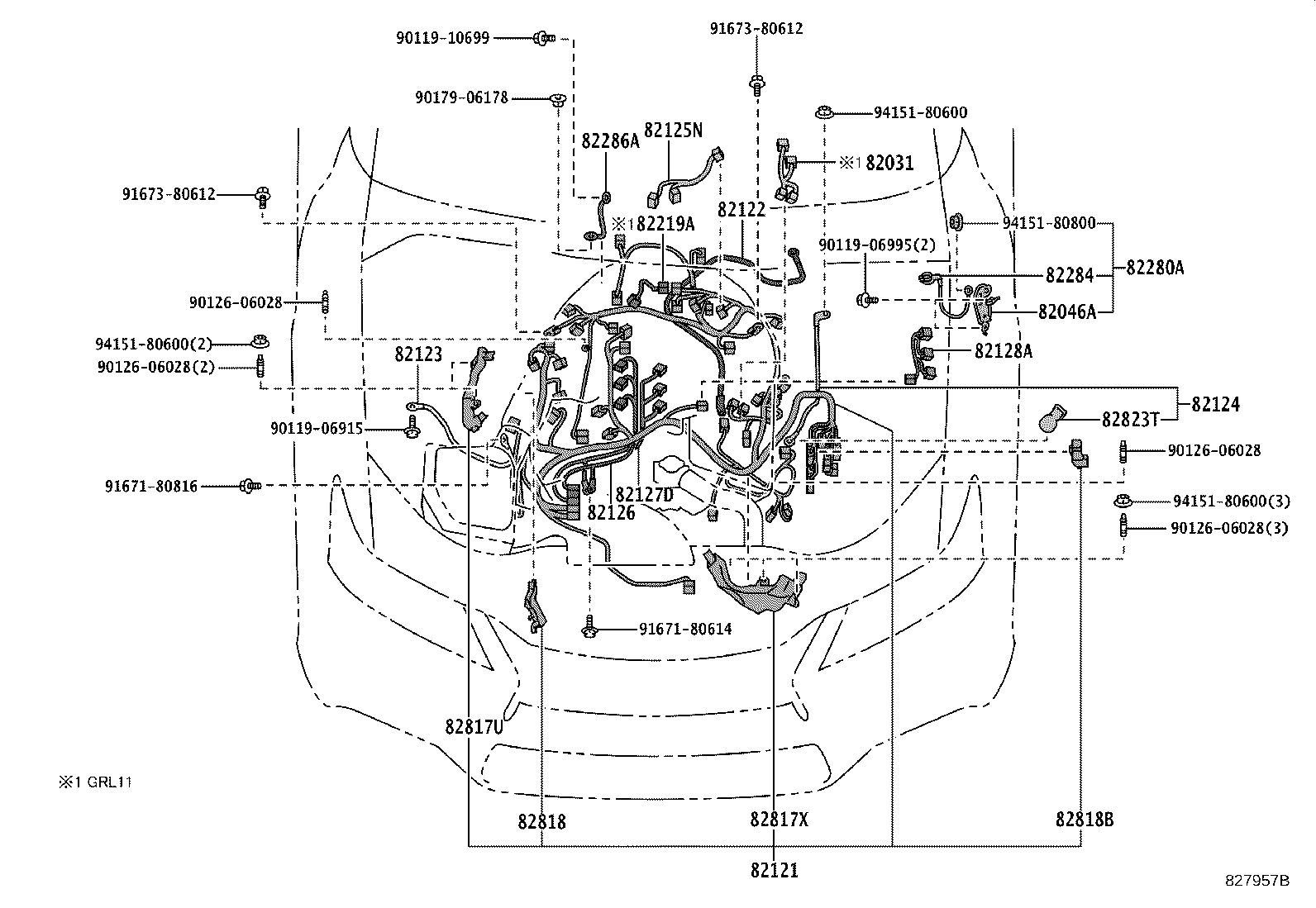 82151-30D10 WIRE, FRONT DOOR, RH product image