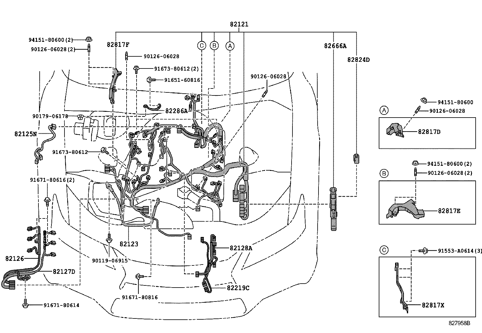 82142-30140 WIRE, INSTRUMENT PANEL, NO.2 product image